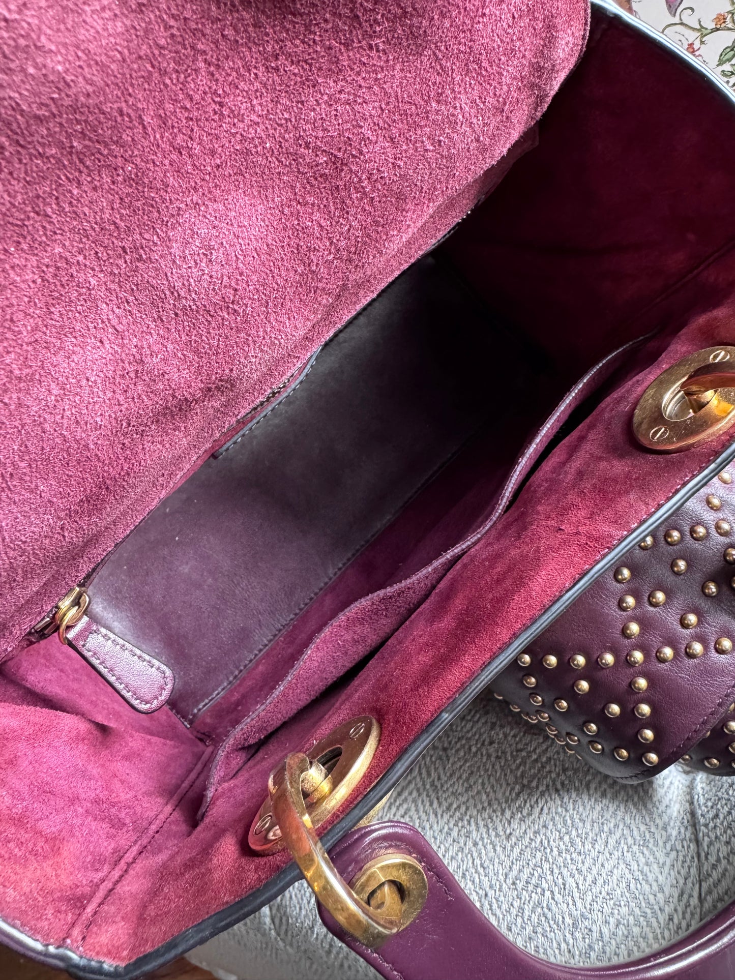 Dior Medium Cannage Studded Lady Dior