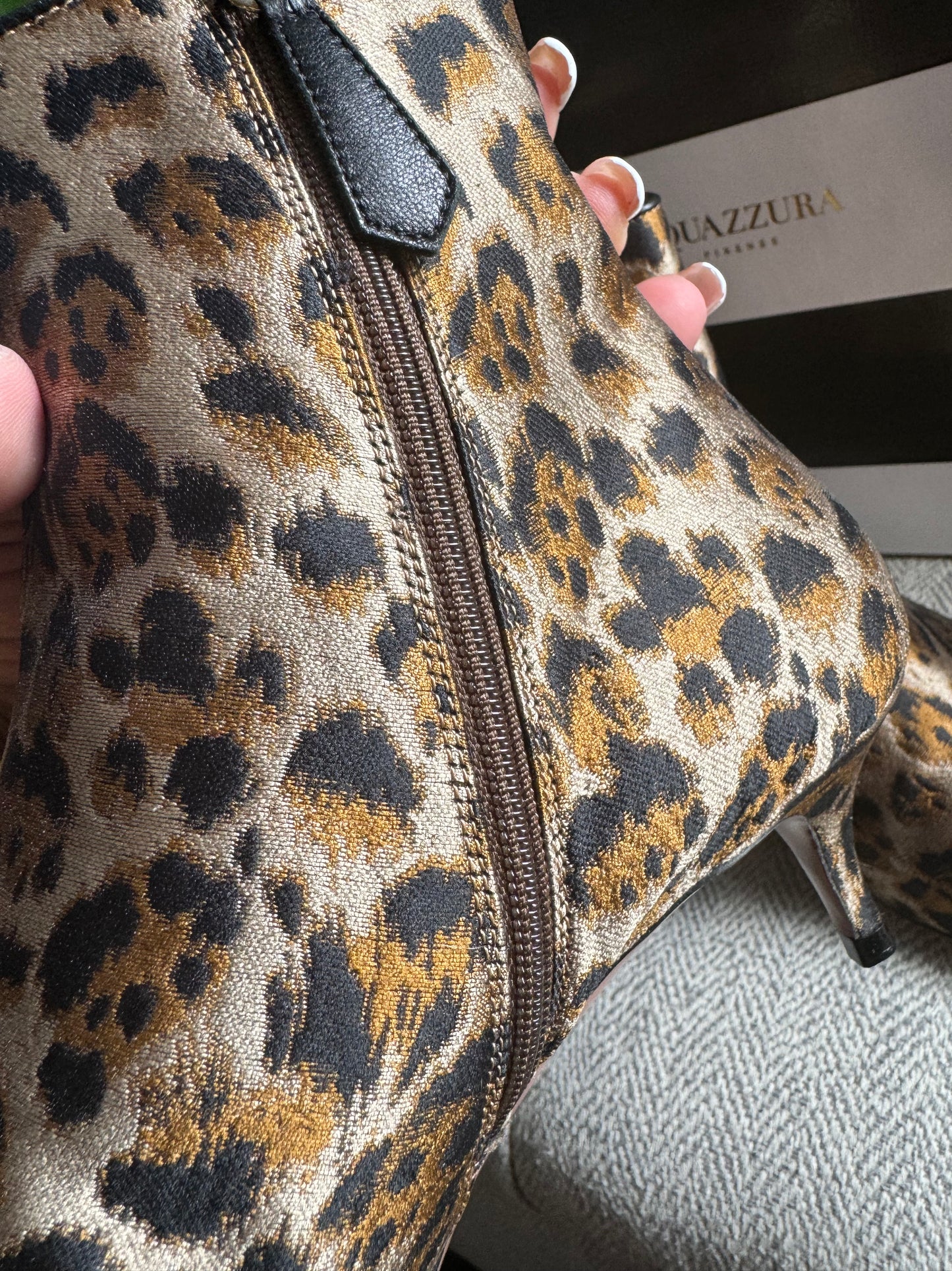 Aquazzura Leopard Print Quant 45 in size 39