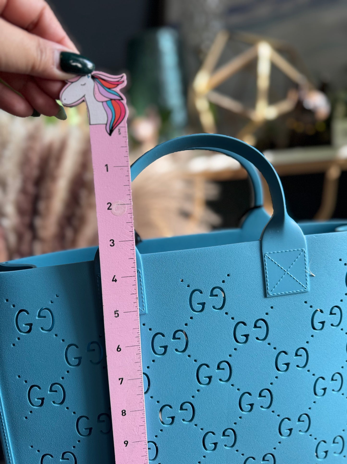 Gucci Rubber Tote- BLUE