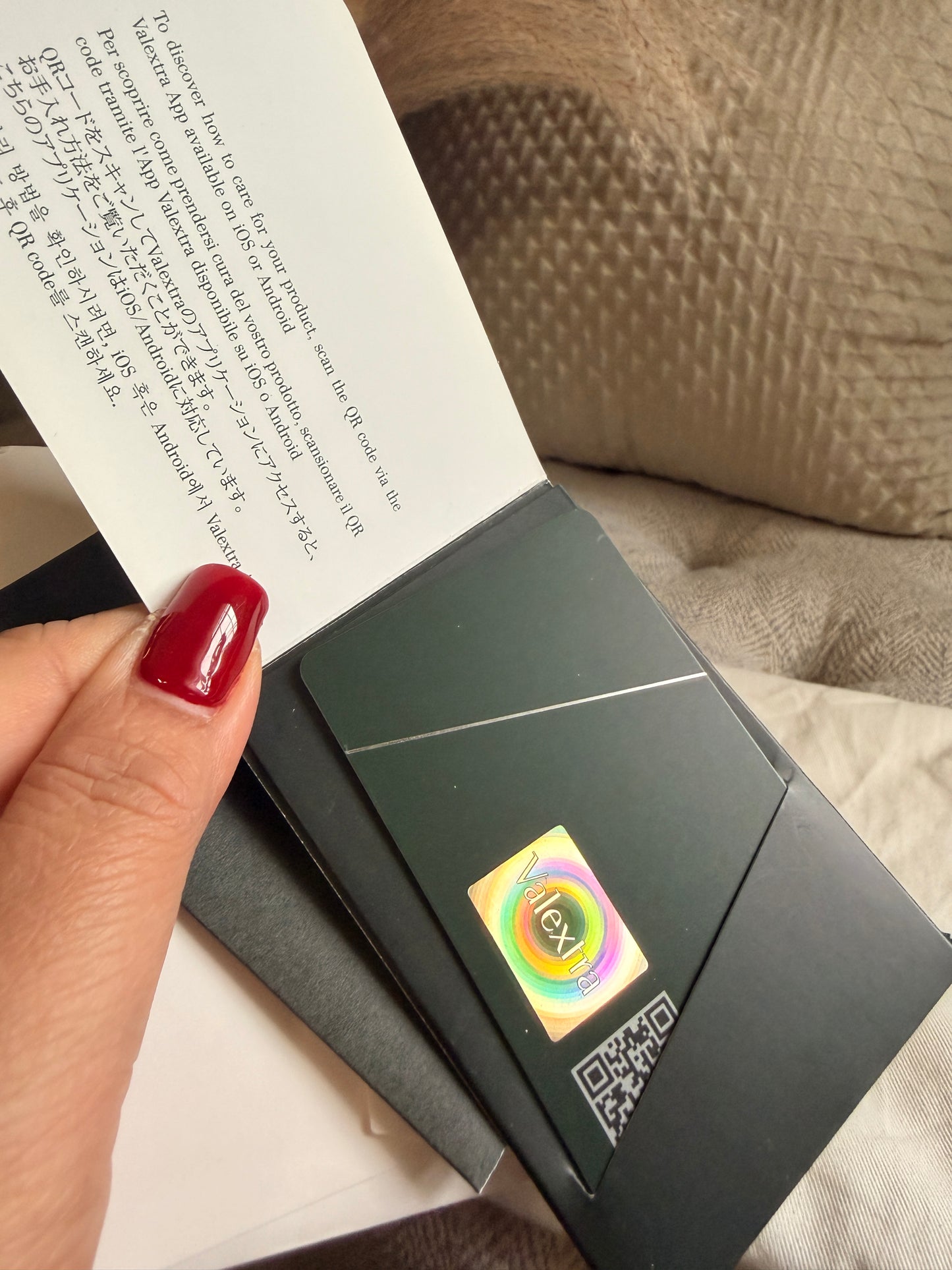 Valextra B Cube in Cool Grey