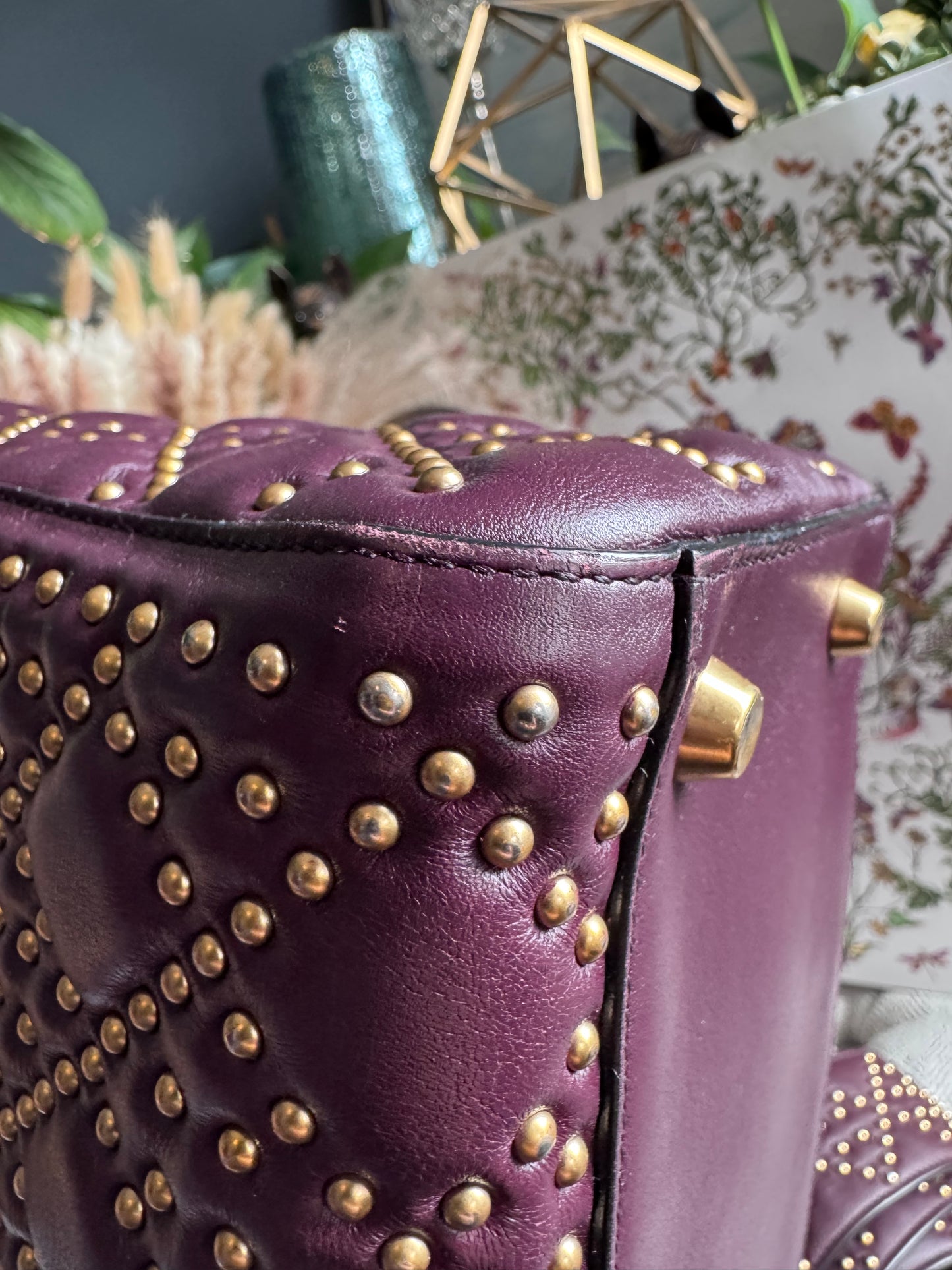 Dior Medium Cannage Studded Lady Dior