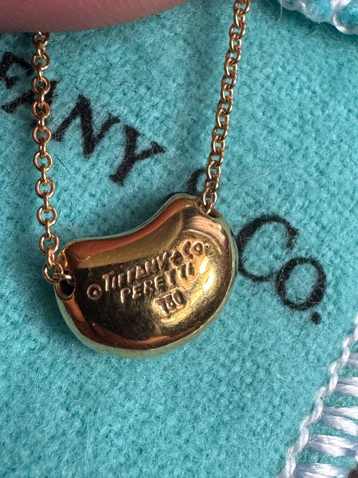 Tiffany & Co. 18k 9mm Bean Necklace