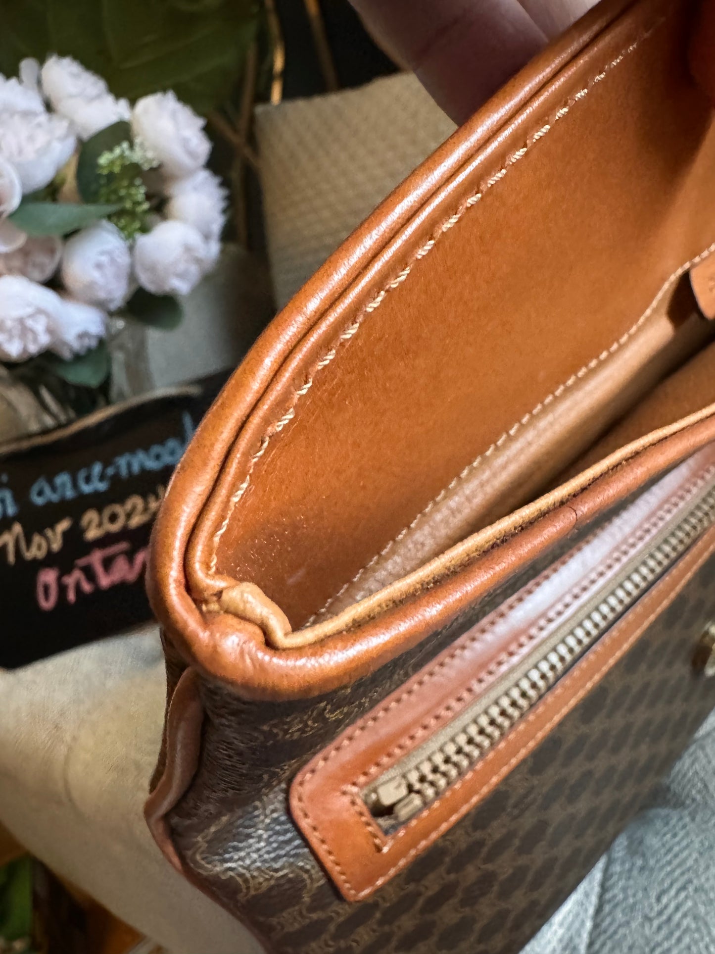 Celine Vintage Macadam Foldover Clutch