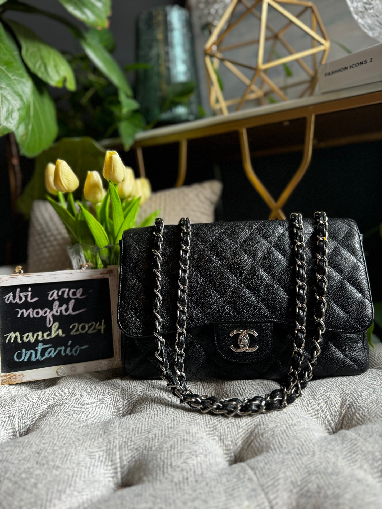 Chanel Classic Jumbo Caviar