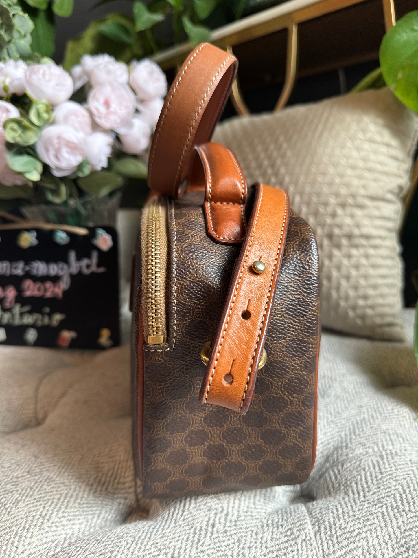 Celine Vintage Macadam Camera Bag