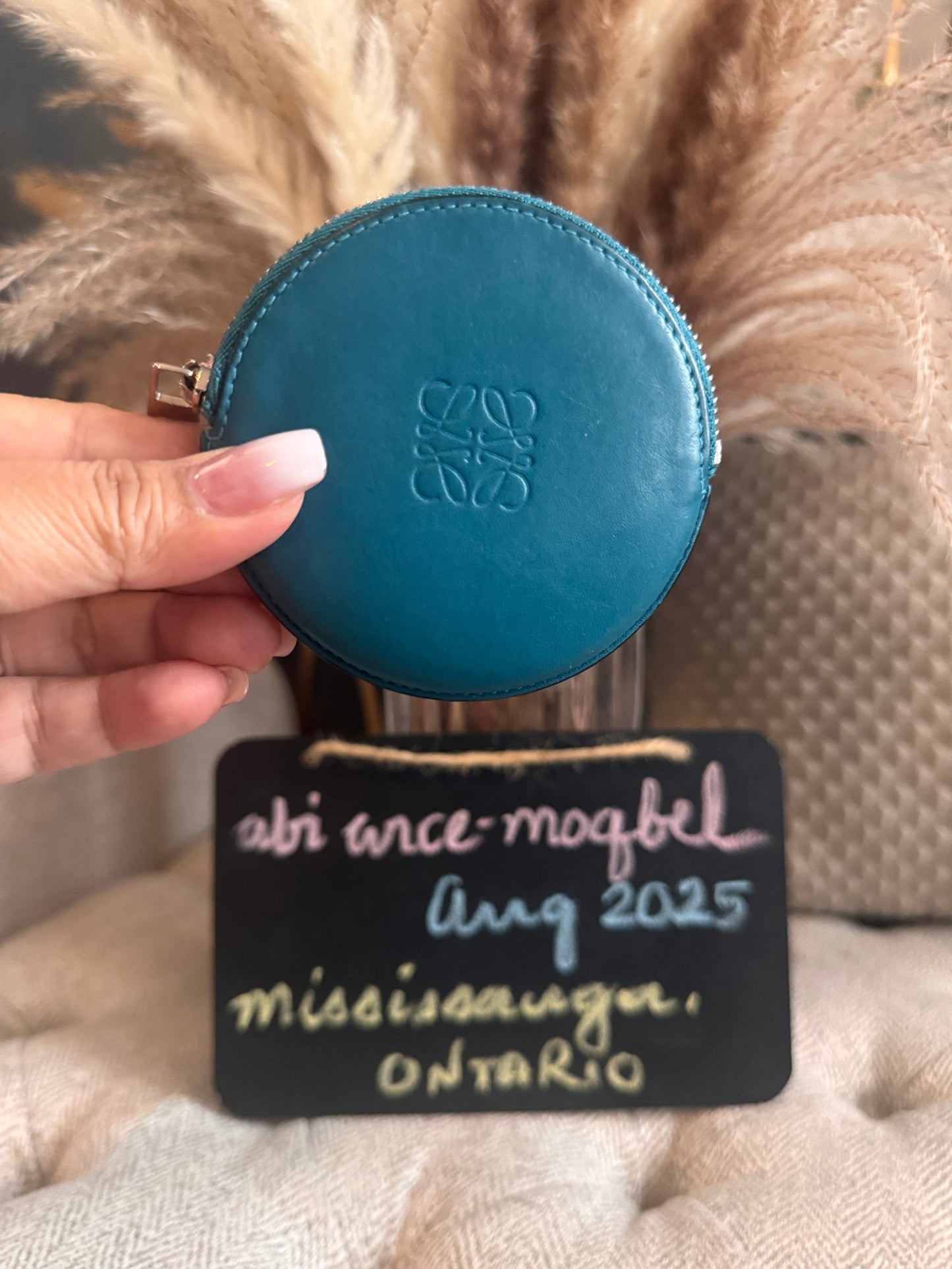 Loewe Leather Round Coin Purse