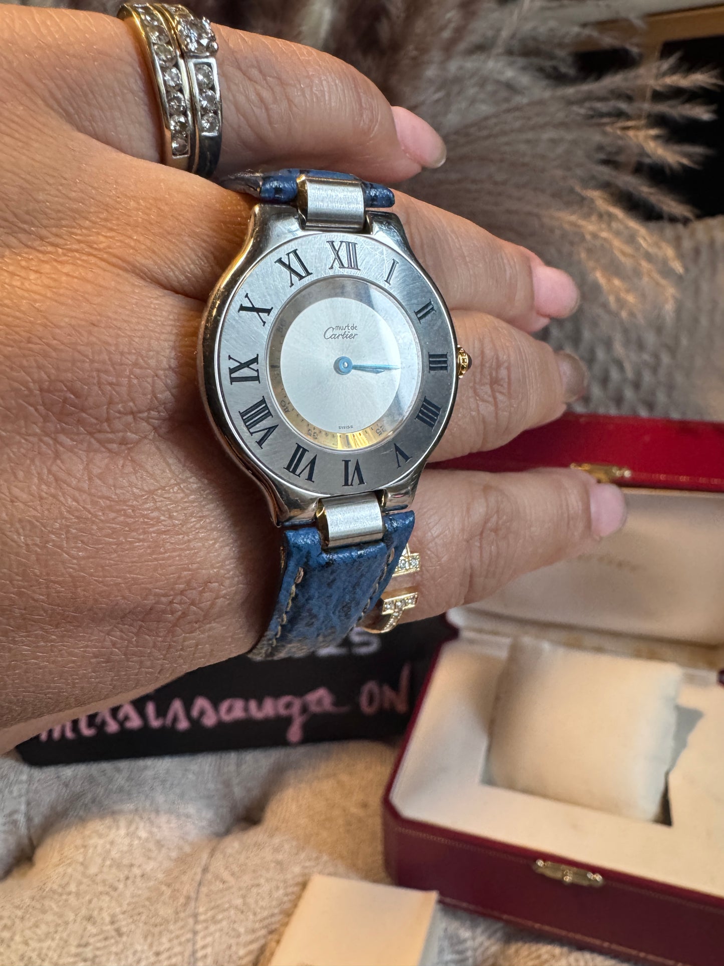 Cartier Vintage Must De Cartier Watch with leather strap