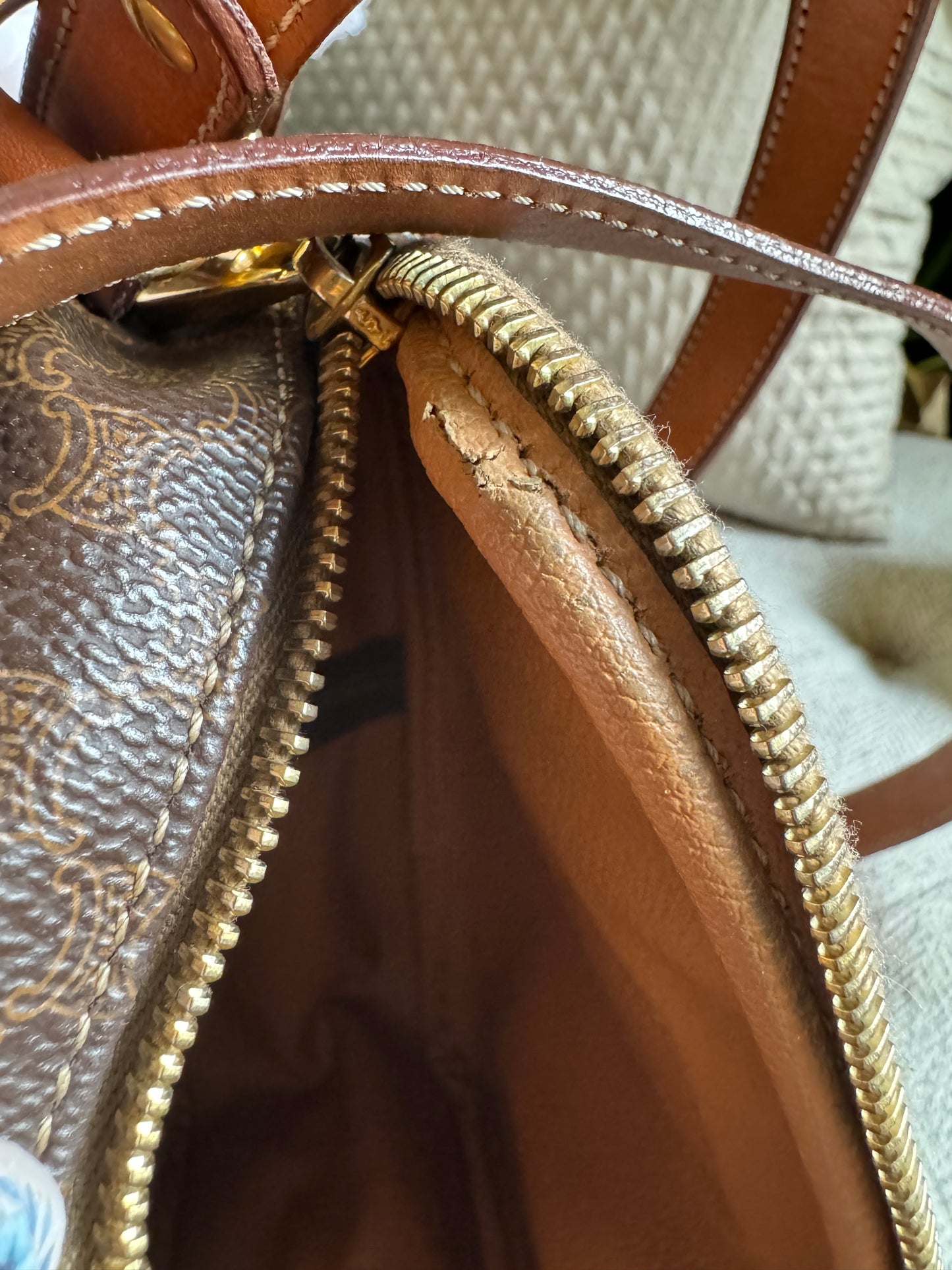 Celine Vintage Macadam Camera Bag