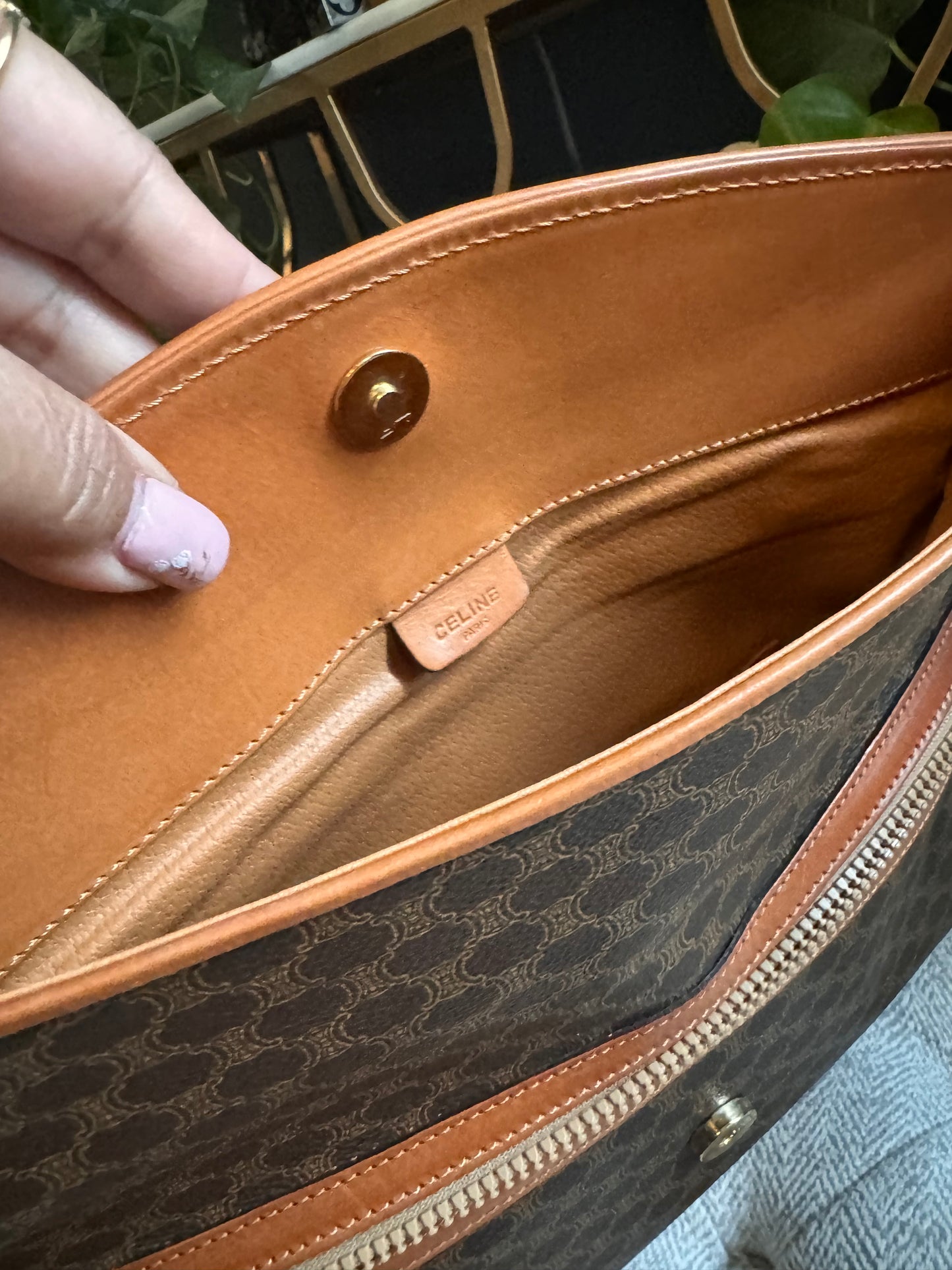 Celine Vintage Macadam Foldover Clutch