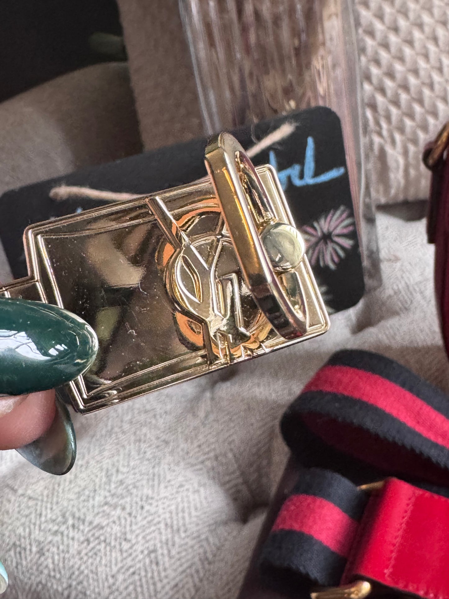 YVES SAINT LAURENT Beaute New Hand Mirror and Phone Ring