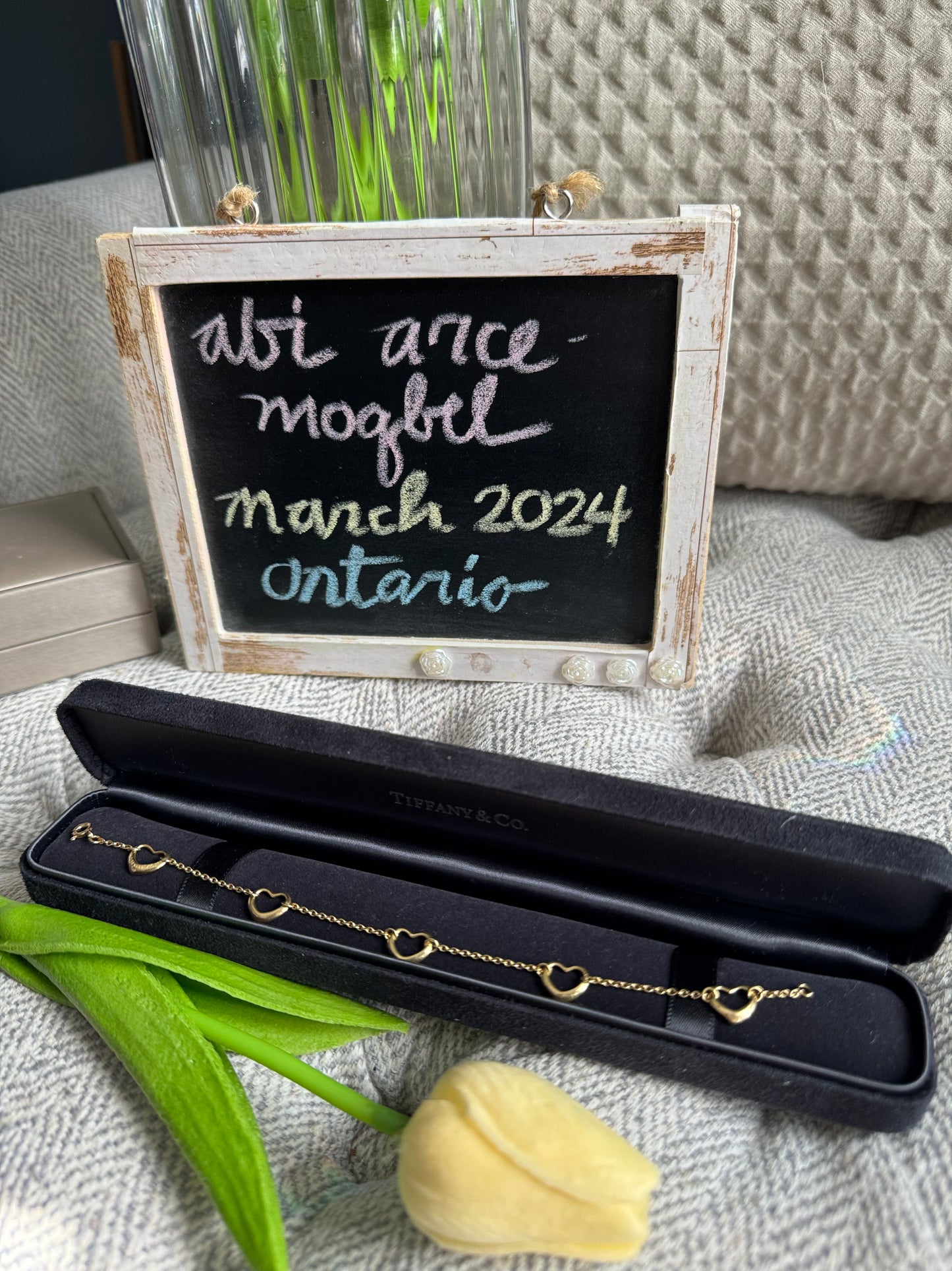 Tiffany & Co Elsa Peretti 18k Open Heart bracelet