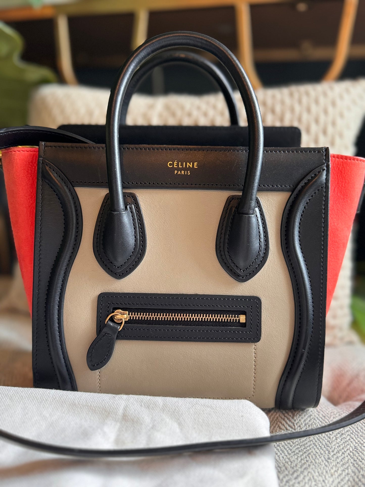 Celine Nano Luggage in TriColour