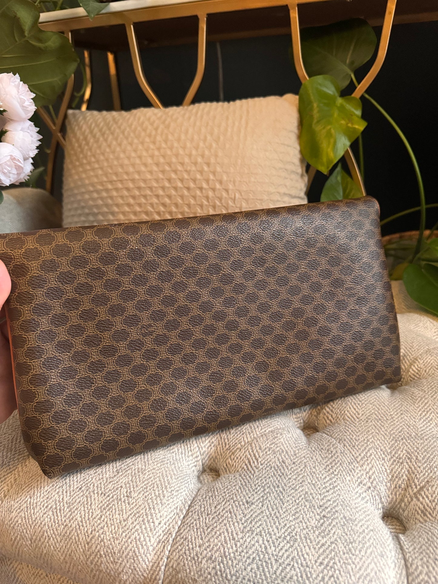 Celine Vintage Macadam Foldover Clutch