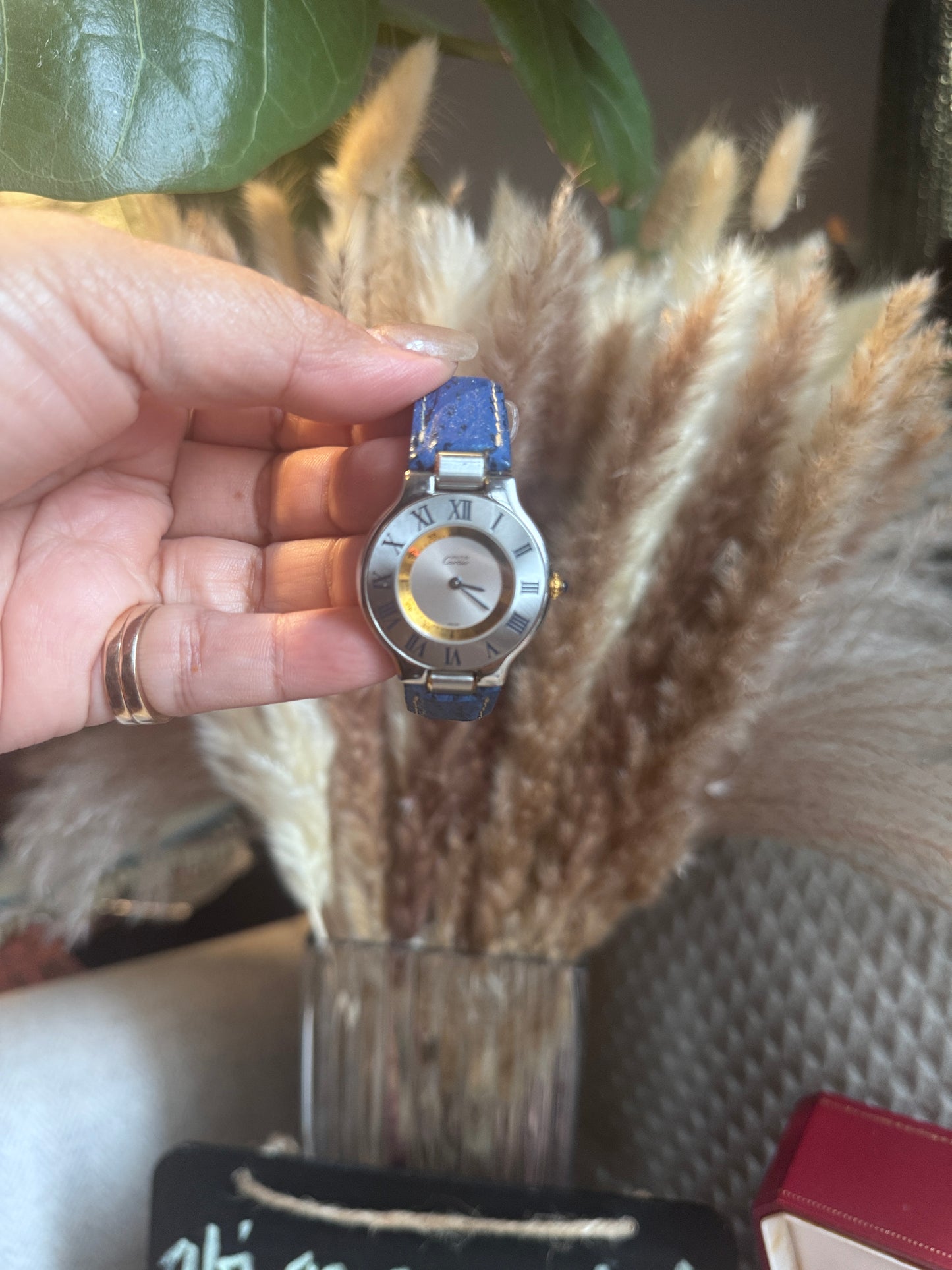 Cartier Vintage Must De Cartier Watch with leather strap