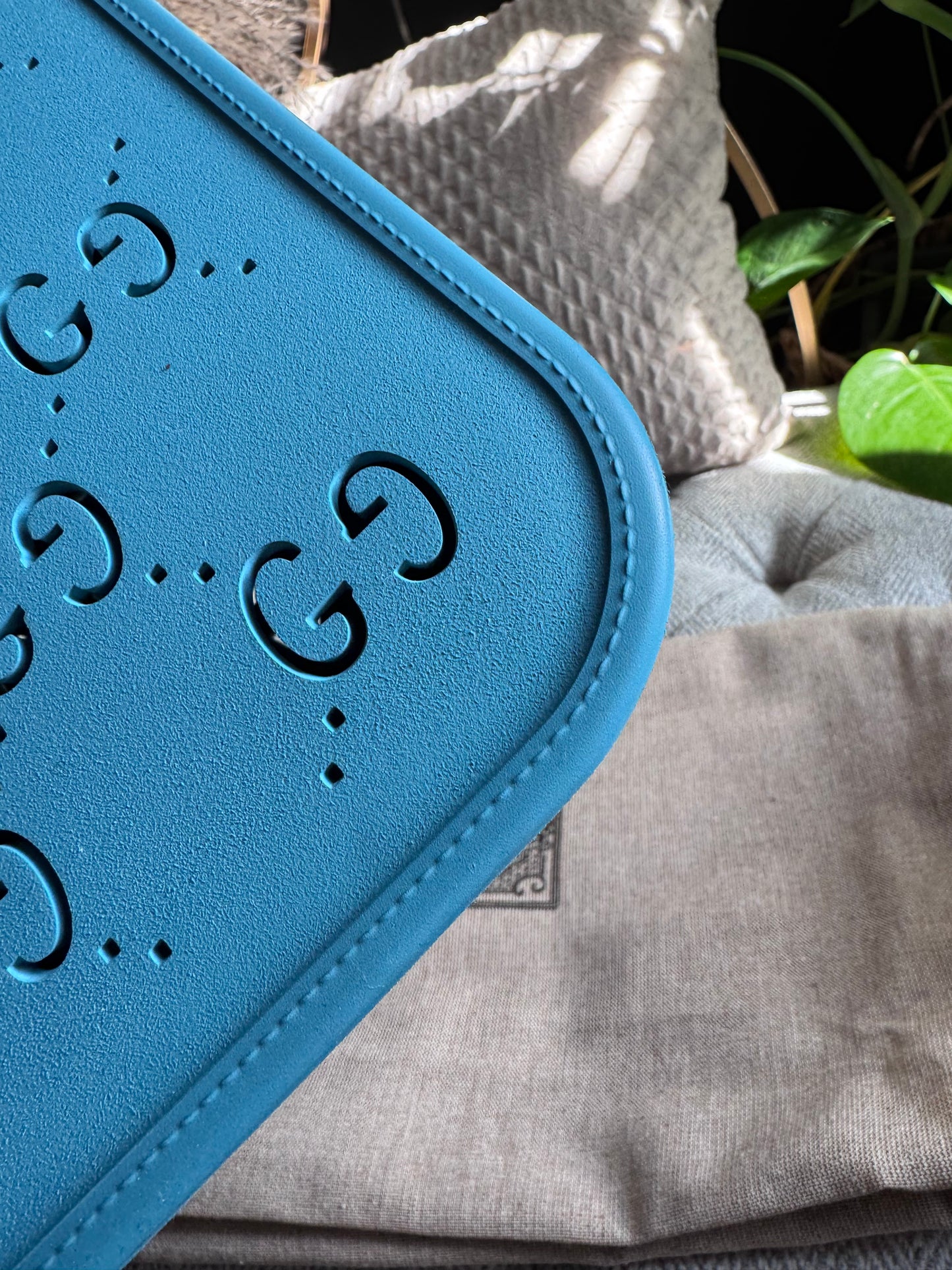 Gucci Rubber Tote- BLUE