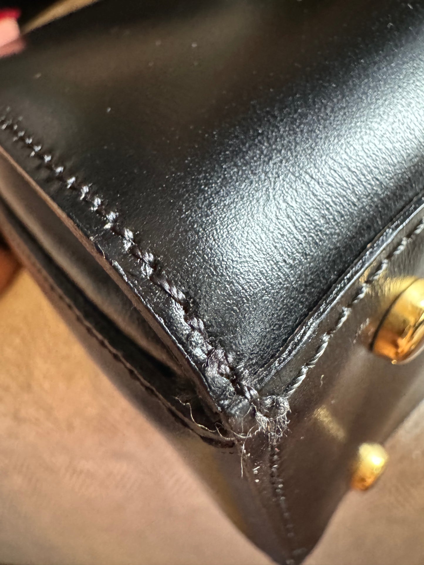 Celine Vintage Crossbody/Shoulder bag in Black, Gold Hardware