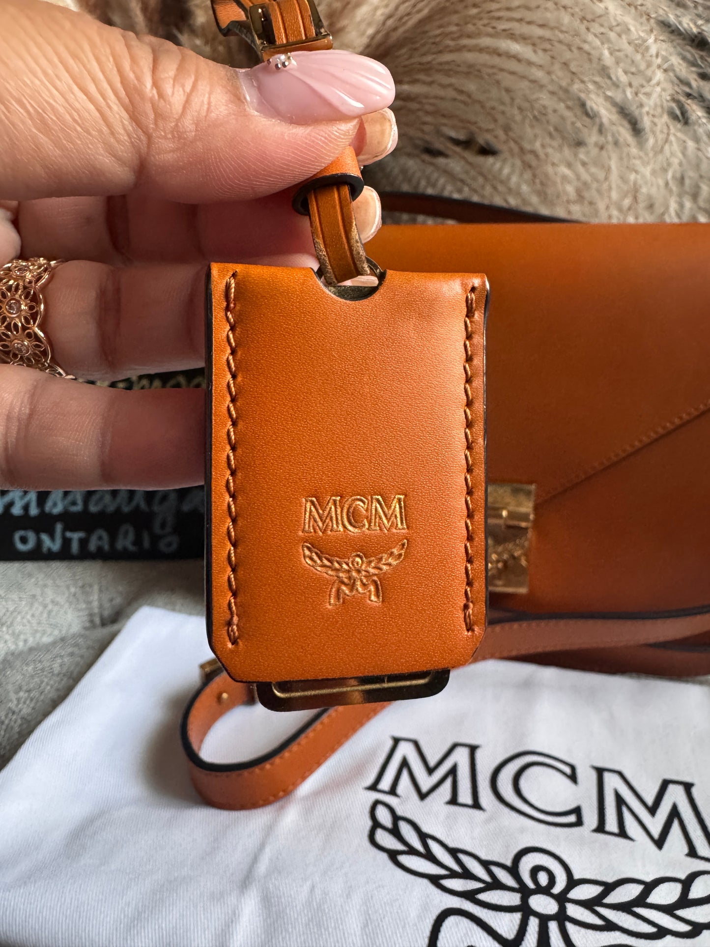 MCM Calfskin Patricia Leather Crossbody