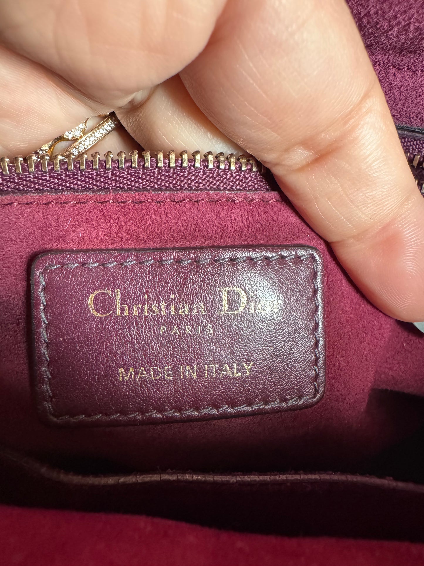 Dior Medium Cannage Studded Lady Dior