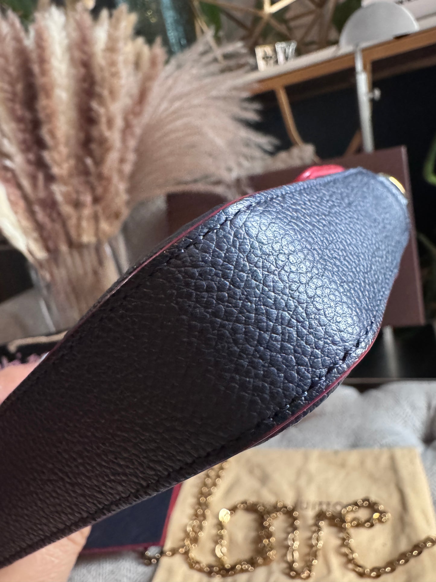 Louis Vuitton Pochette Felicie in Empreinte Marine Rouge