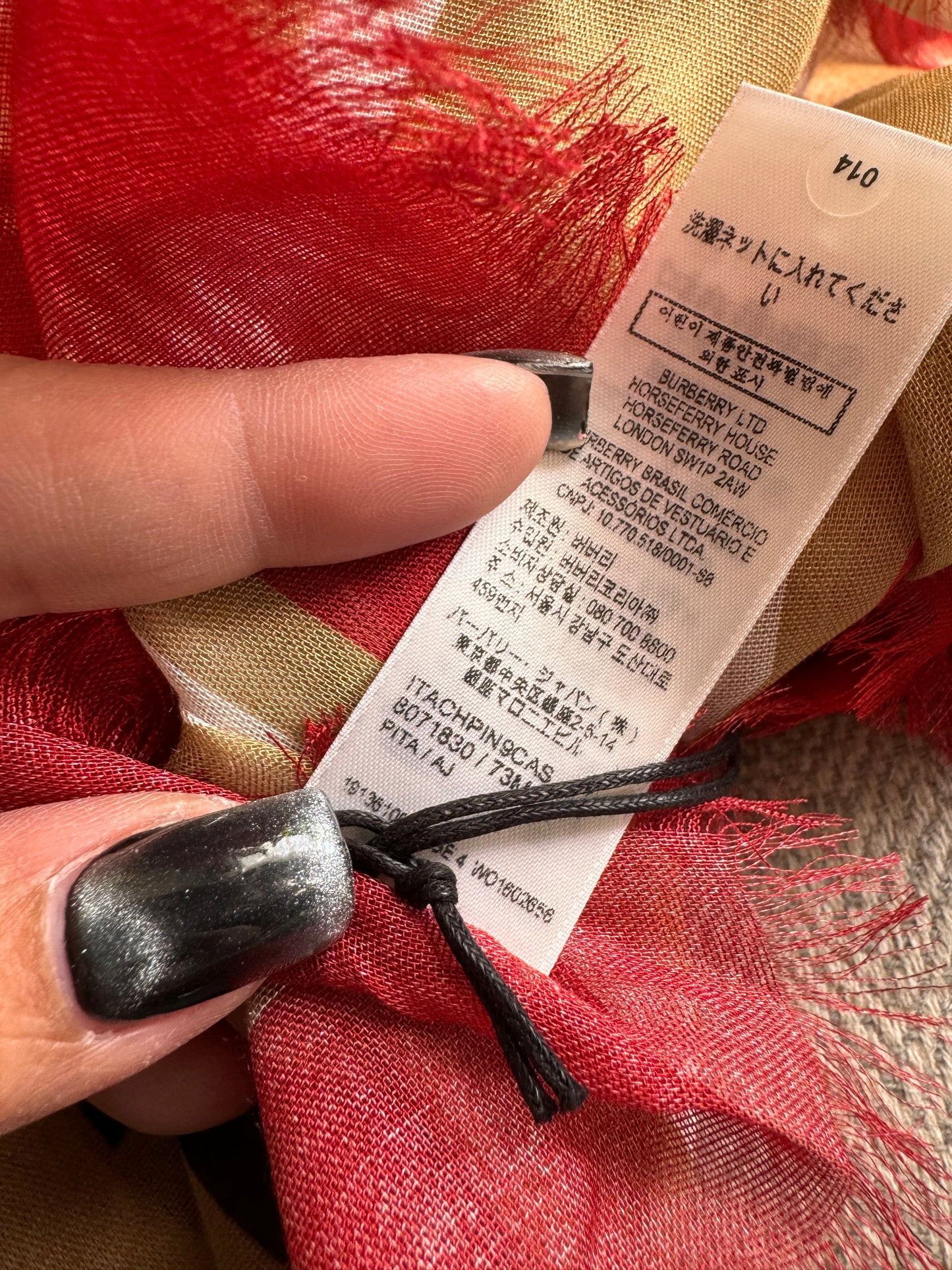 Burberry Scarf NWT