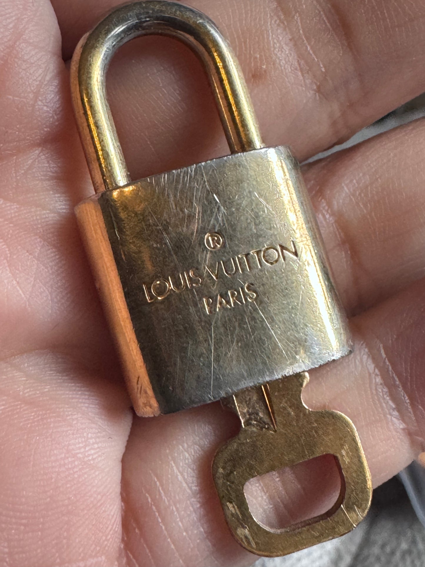 Louis Vuitton Luggage tag/Poignet + Lock/Key Bundle