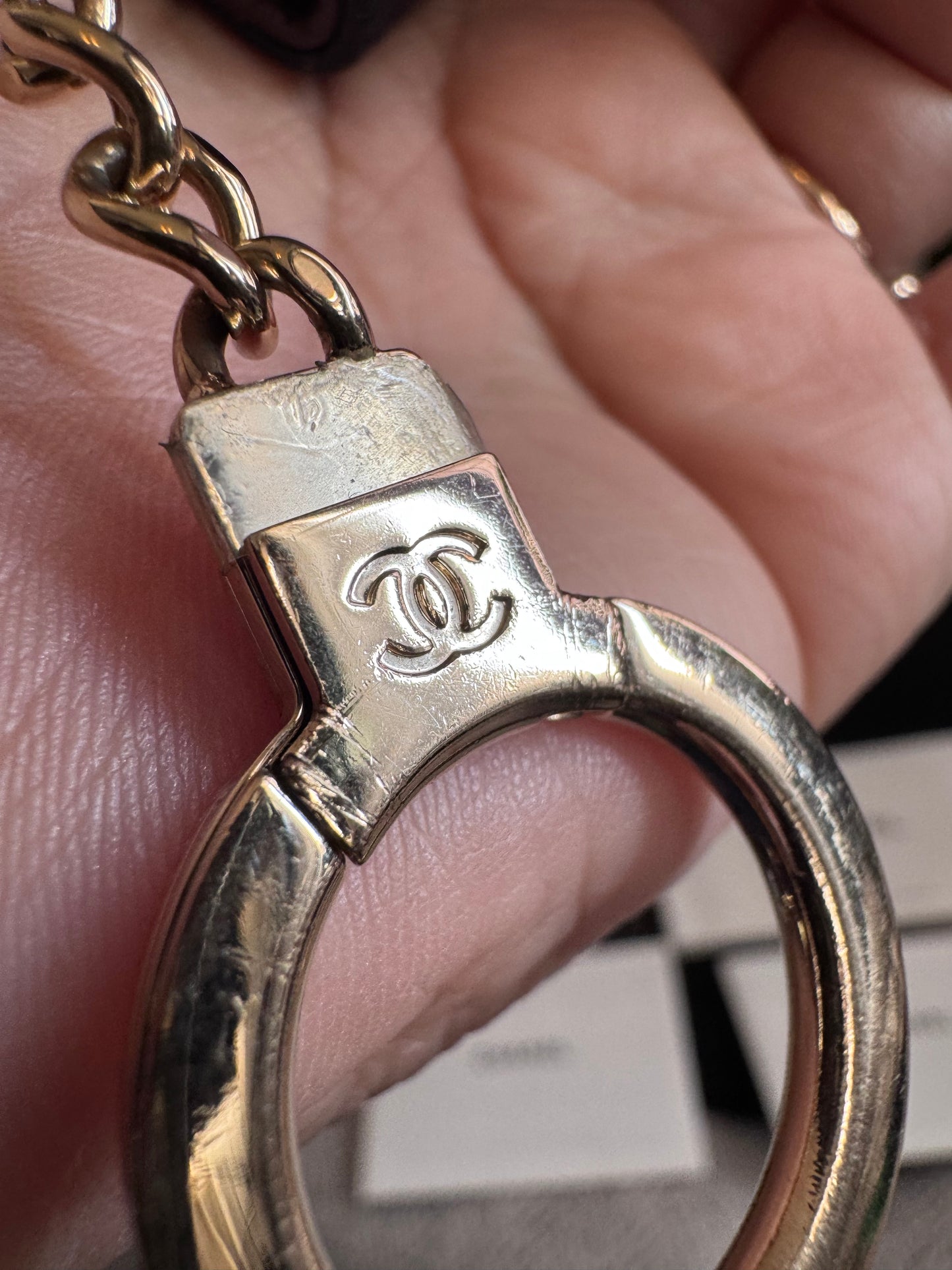 CHANEL Caviar Quilted Zipped Key Holder Case