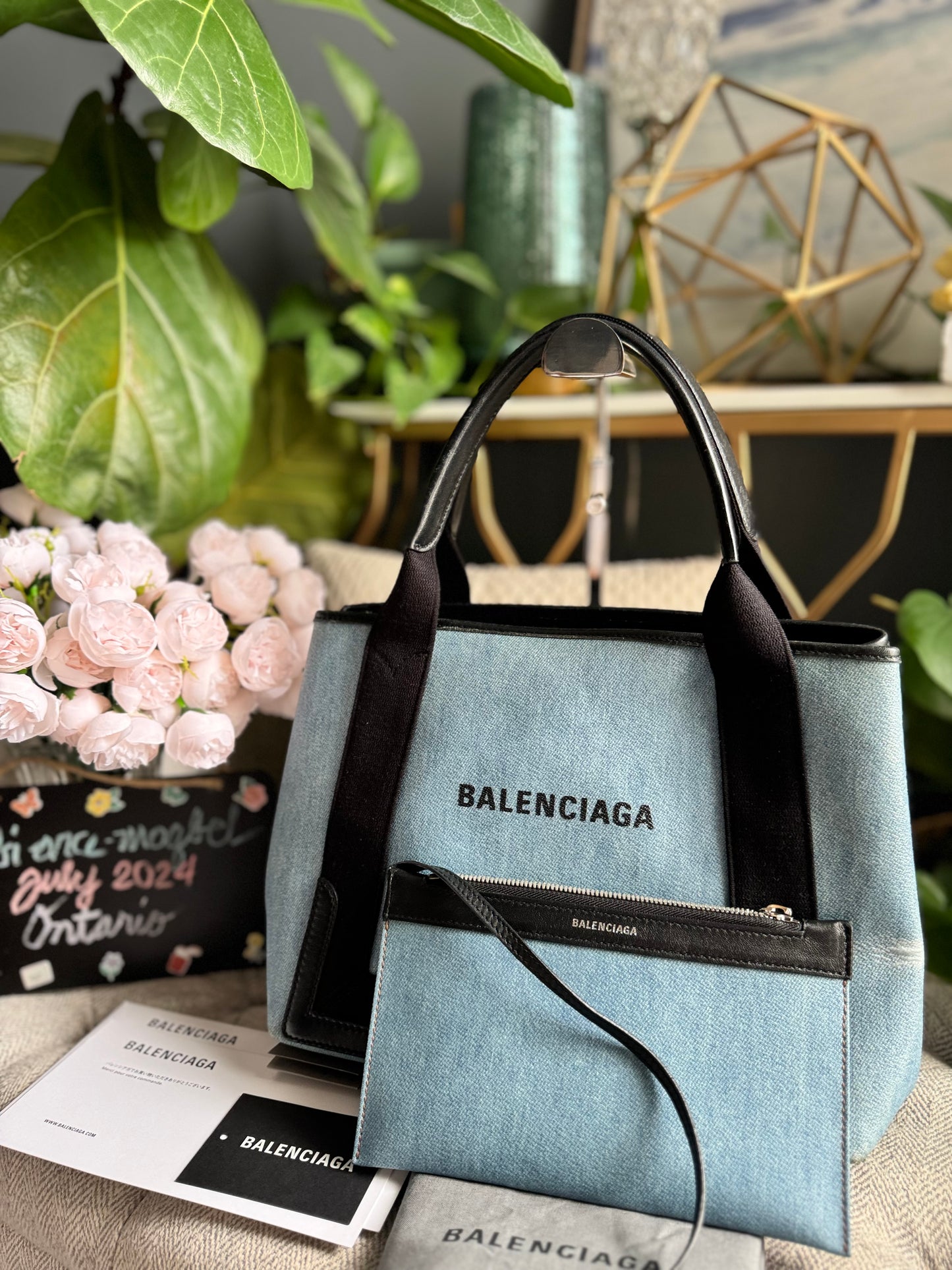 Balenciaga Denim Cabas