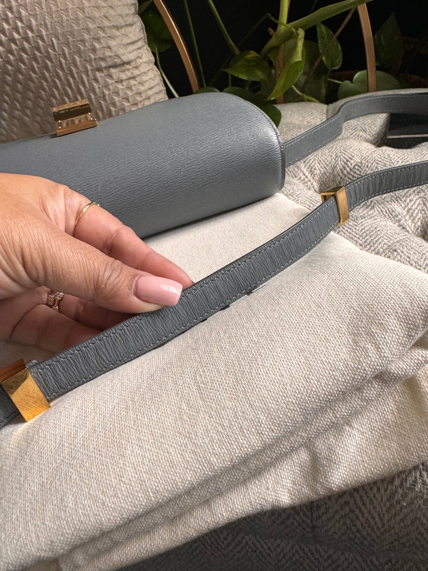 Celine Medium Box Bag in Grey