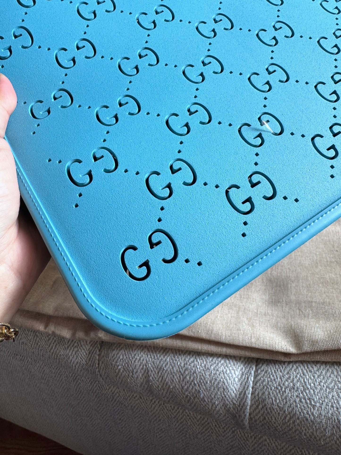 Gucci Rubber Tote- BLUE
