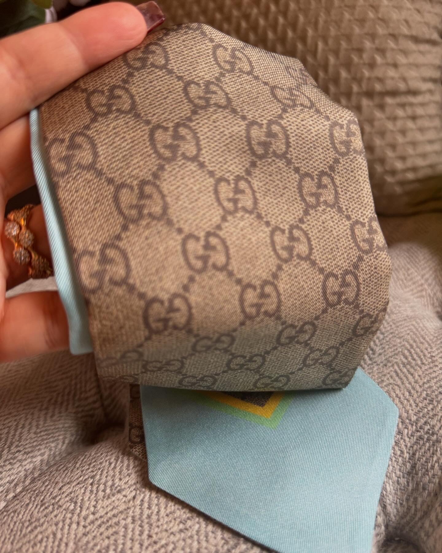 Gucci Bananya Cat Silk Twilly/scarf