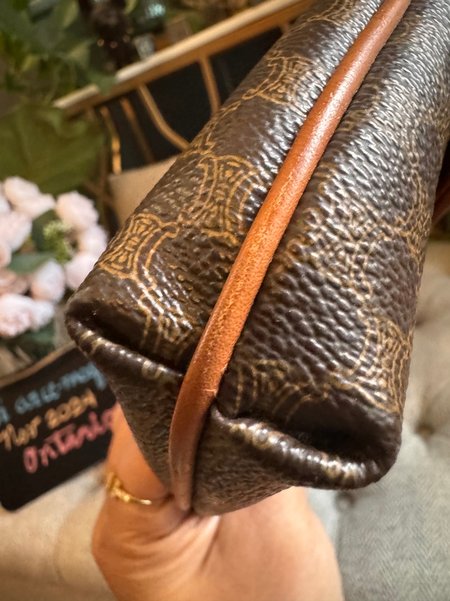 Celine Vintage Macadam Foldover Clutch