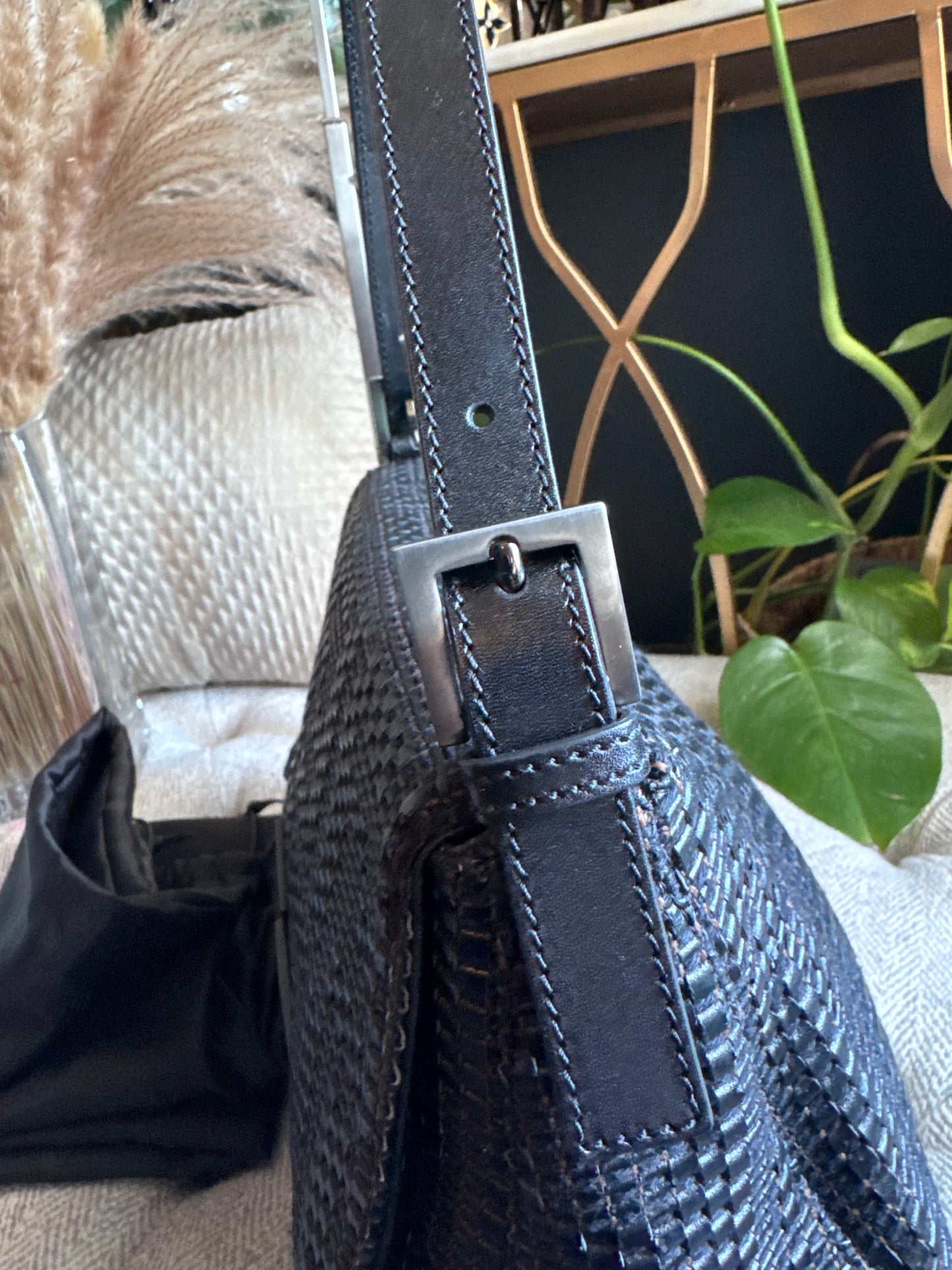 Fendi Leather Weave Mama Baguette