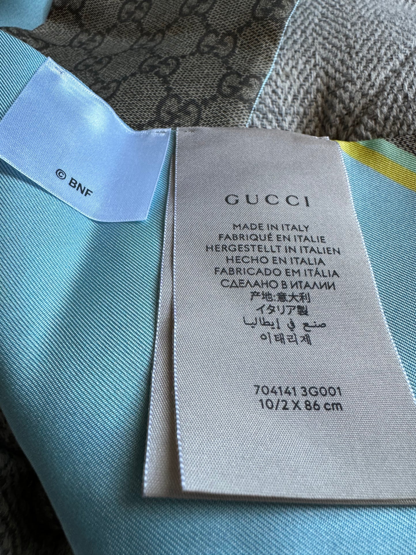 Gucci Bananya Cat Silk Twilly/scarf