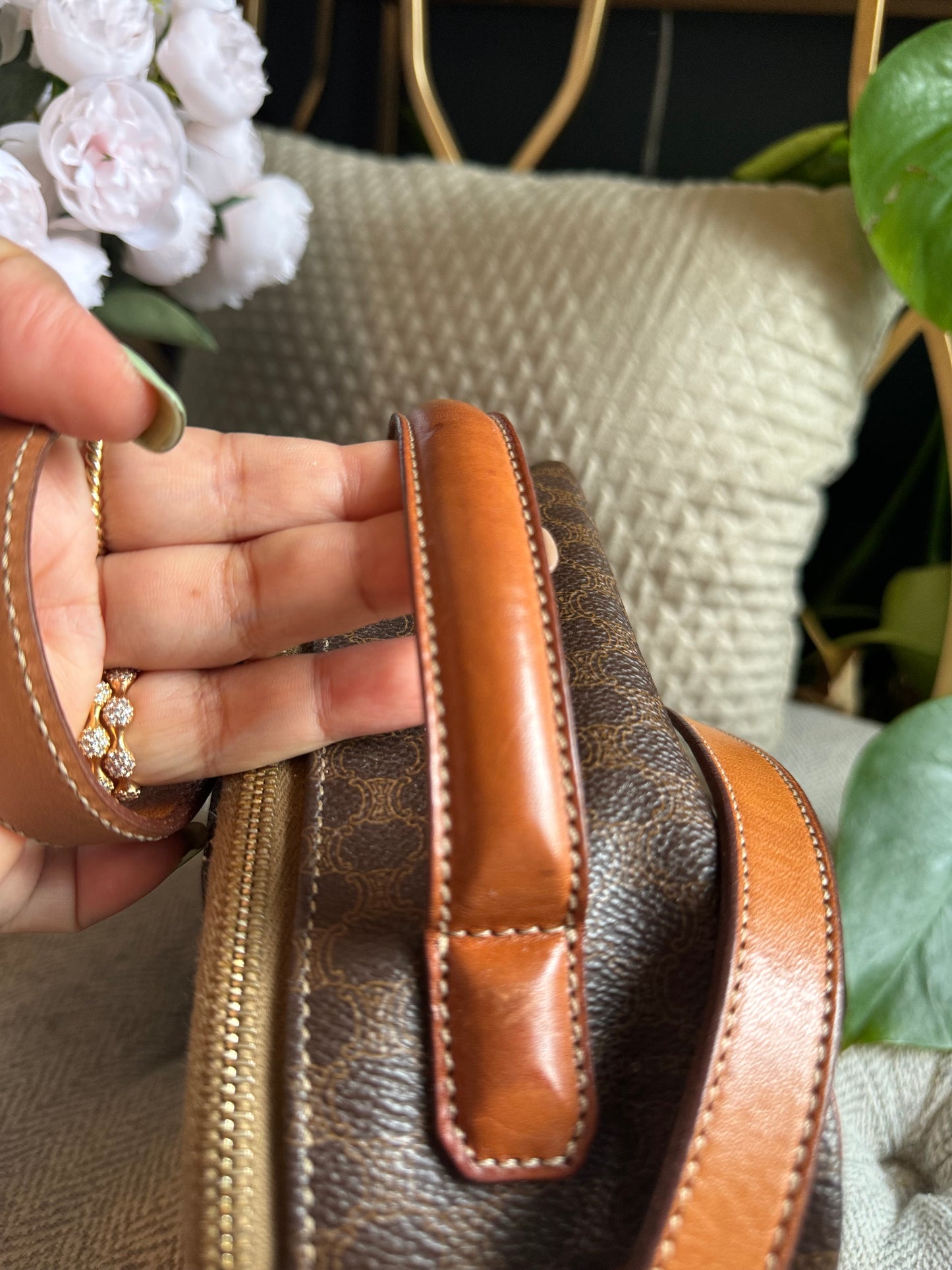 Celine Vintage Macadam Camera Bag