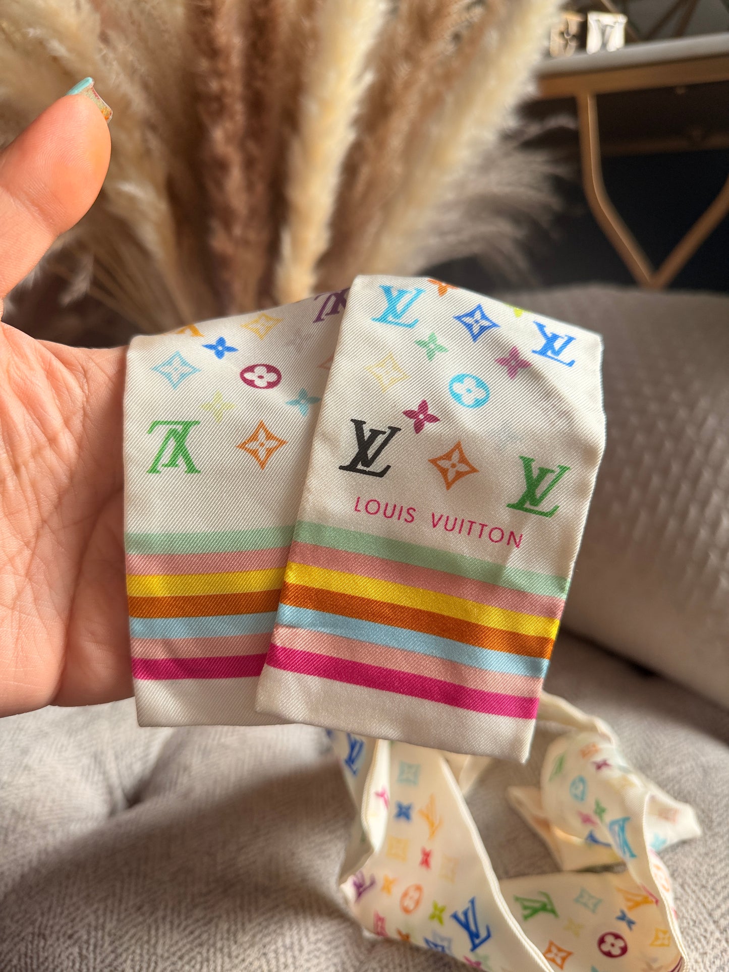 Louis Vuitton HTF Multicolor Bandeau in Blanc