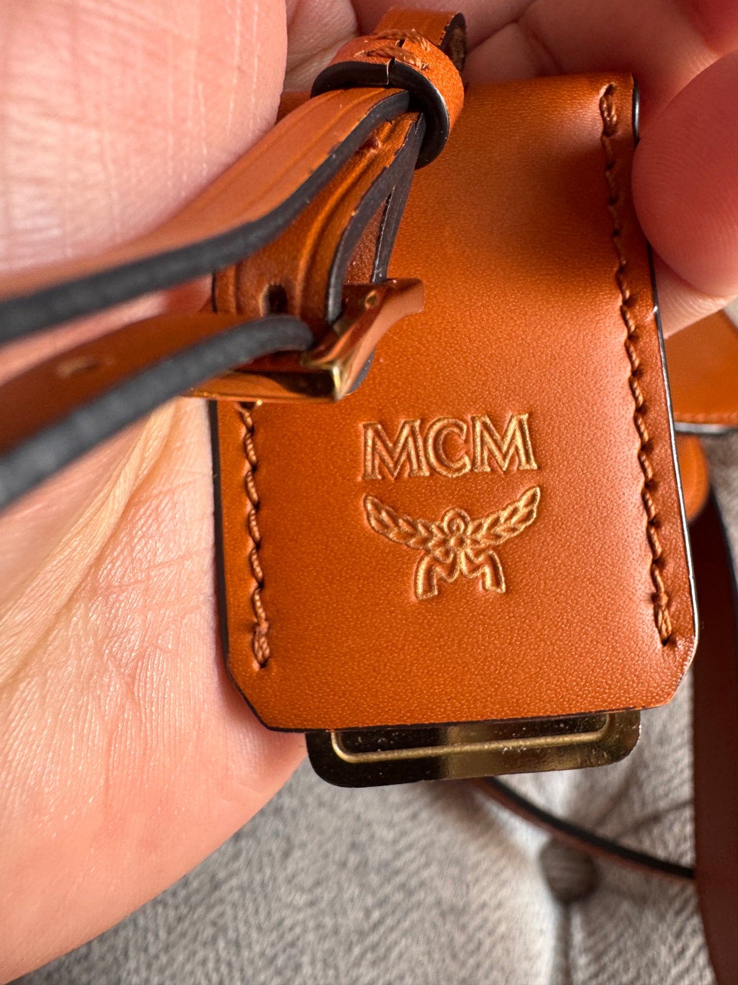 MCM Calfskin Patricia Leather Crossbody