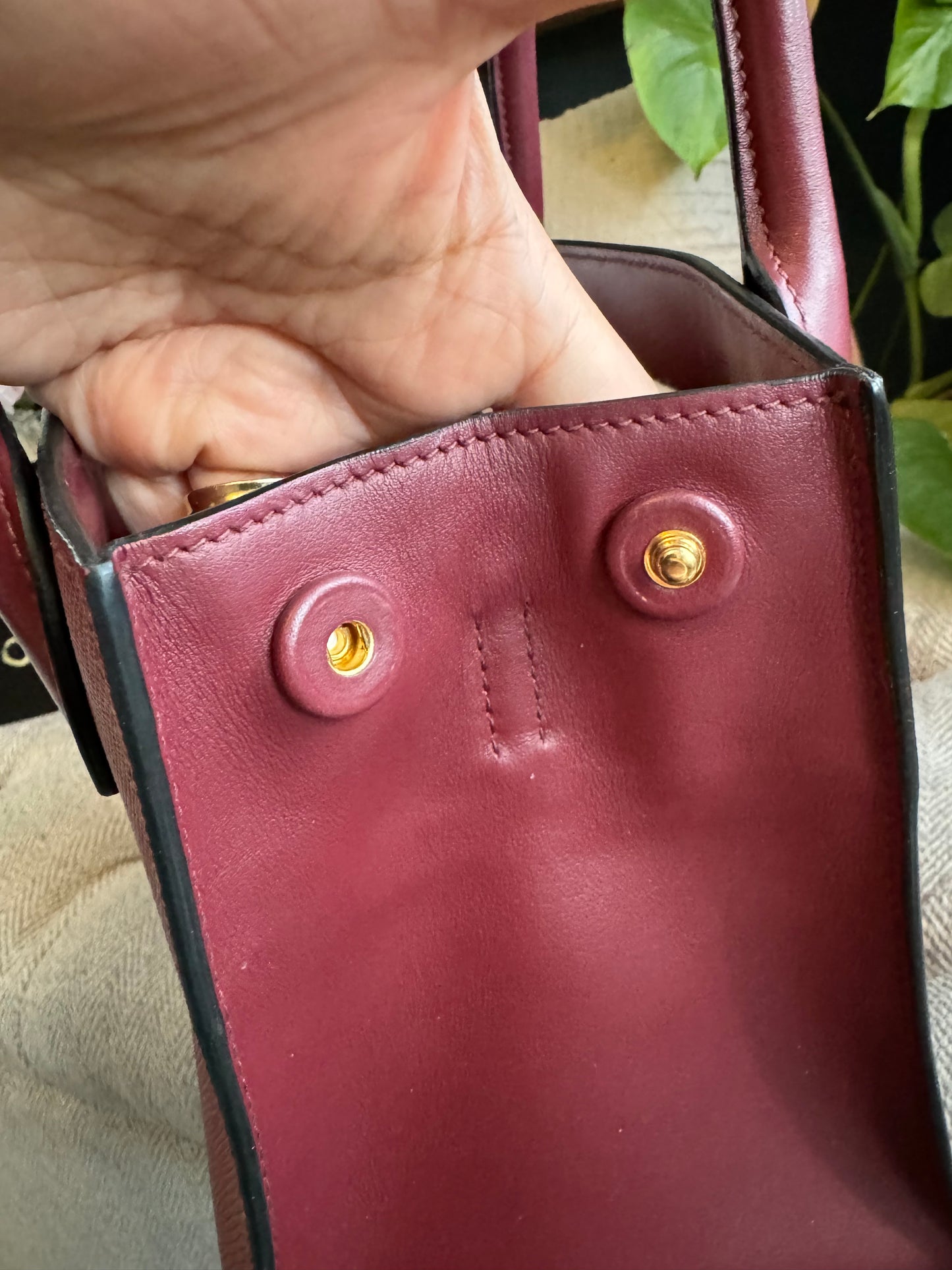 PRADA Saffiano Cuir Small Monochrome Top Handle Tote