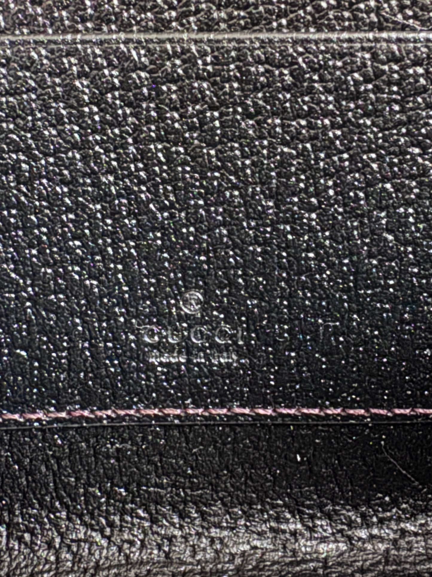 Gucci Black Fullsized Zippy Wallet with belt loops