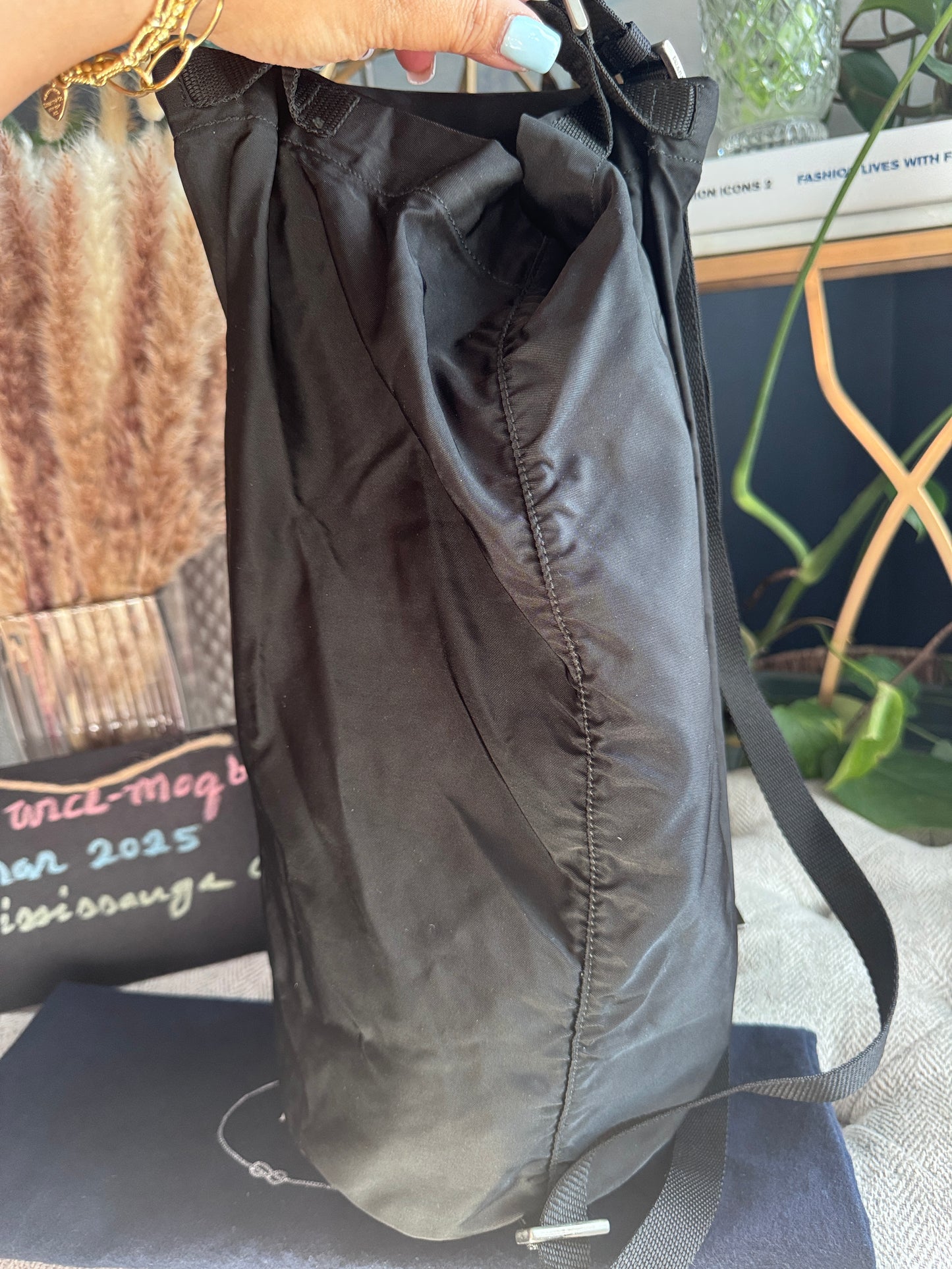 Prada Tessuto Black Nylon Shoulder Bag /Bottle Holder