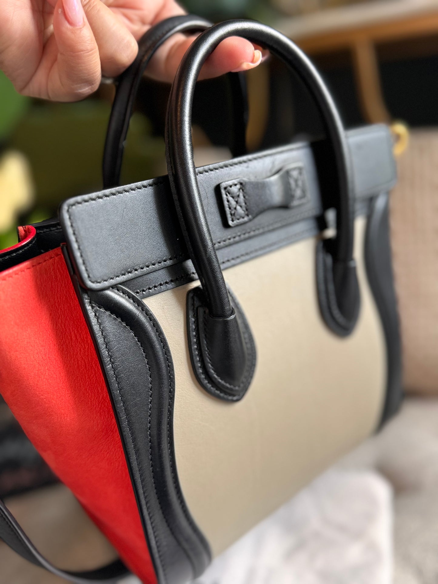 Celine Nano Luggage in TriColour