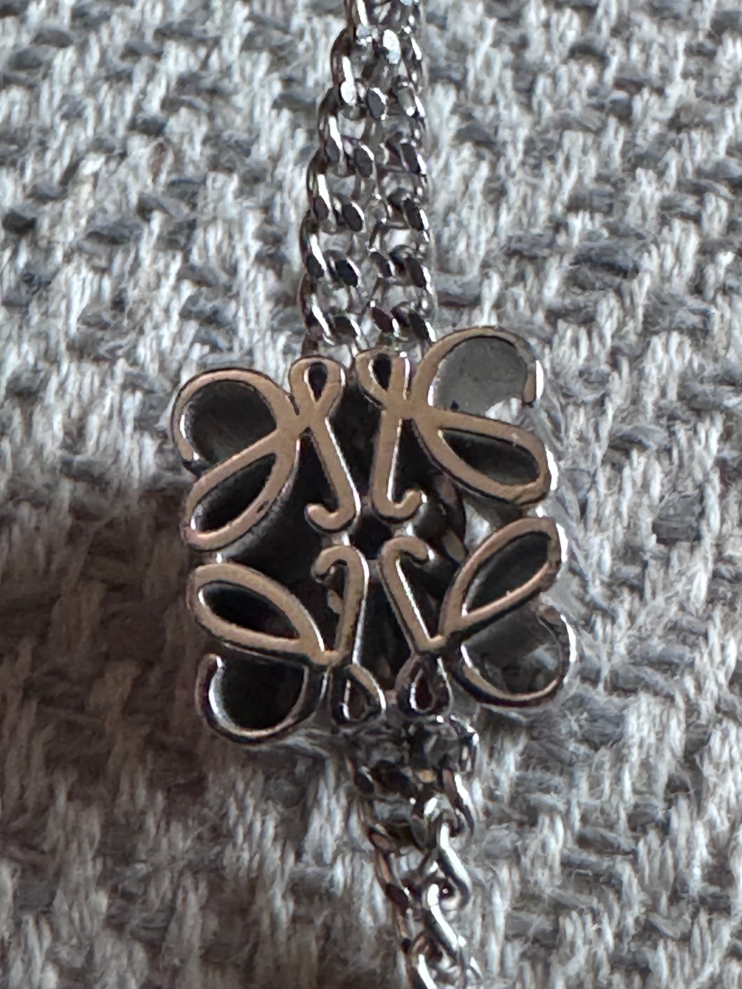 Loewe Sterling Silver Anagram Bracelet
