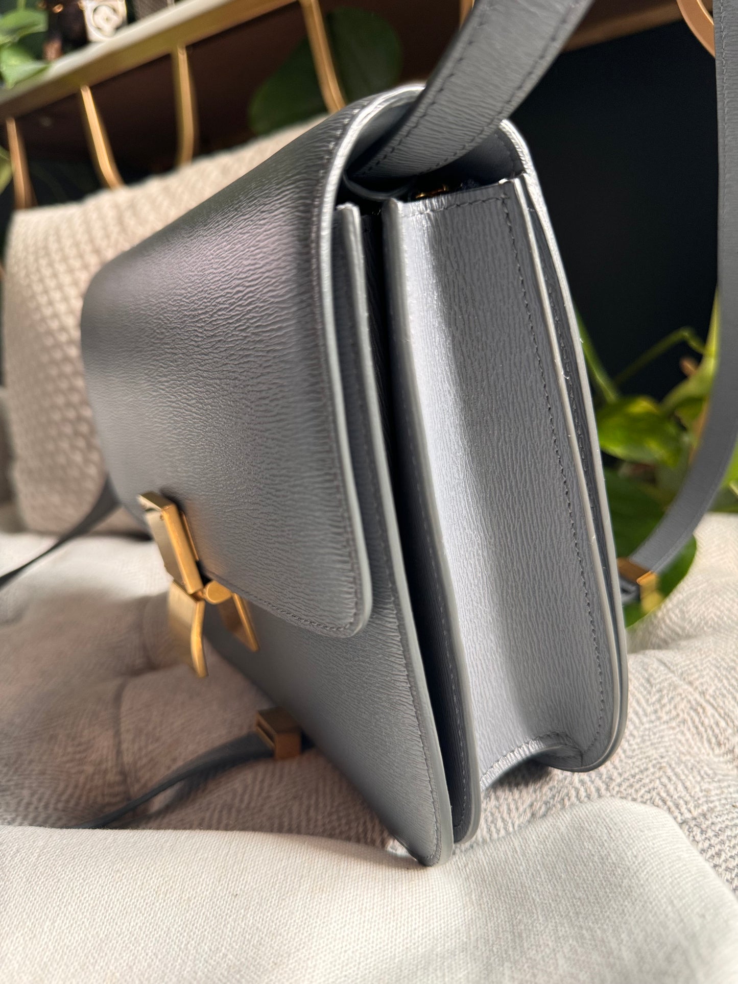 Celine Medium Box Bag in Grey