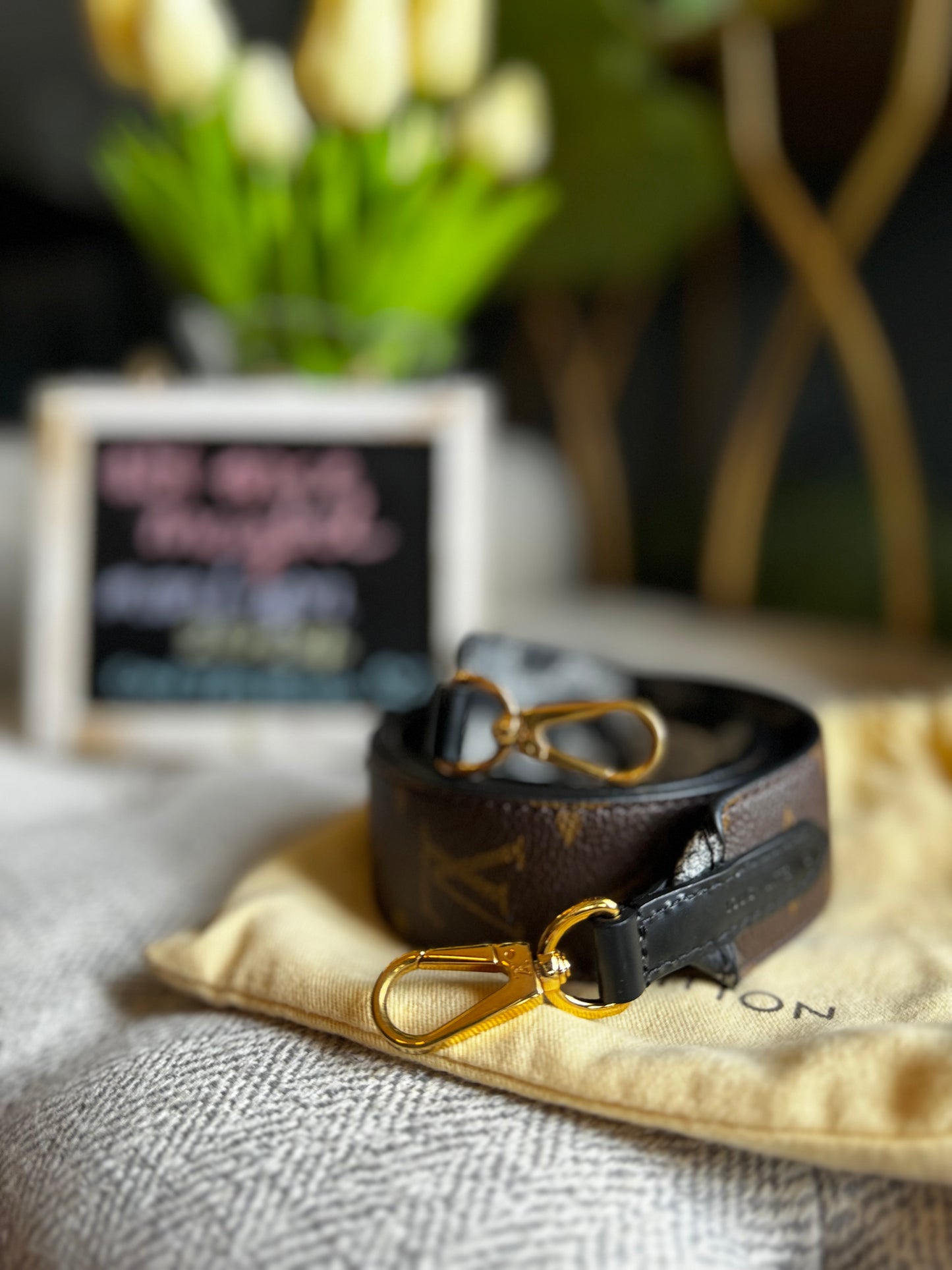 Louis Vuitton Reversible Monogram and Animal Print Bandoulière Strap