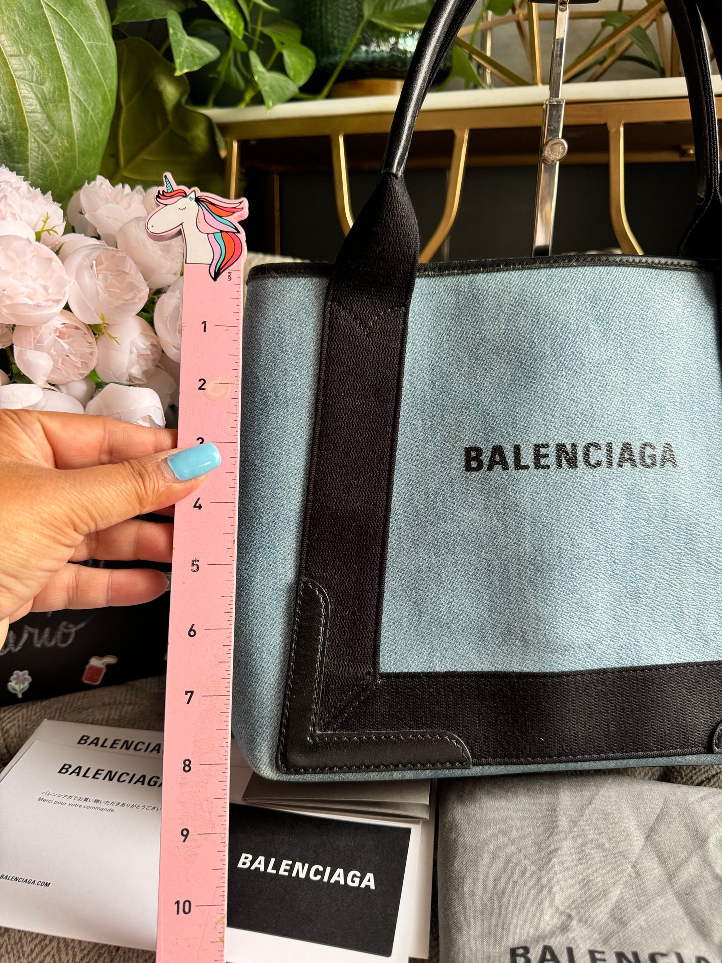 Balenciaga Denim Cabas