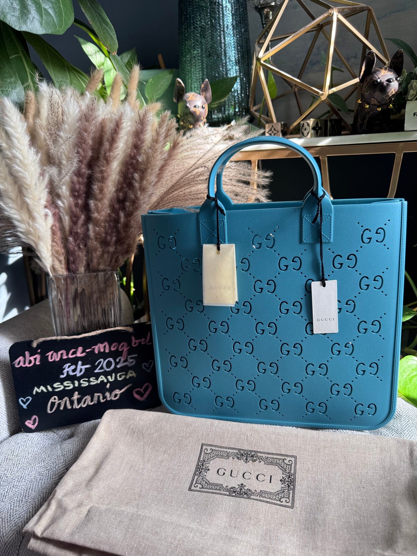 Gucci Rubber Tote- BLUE