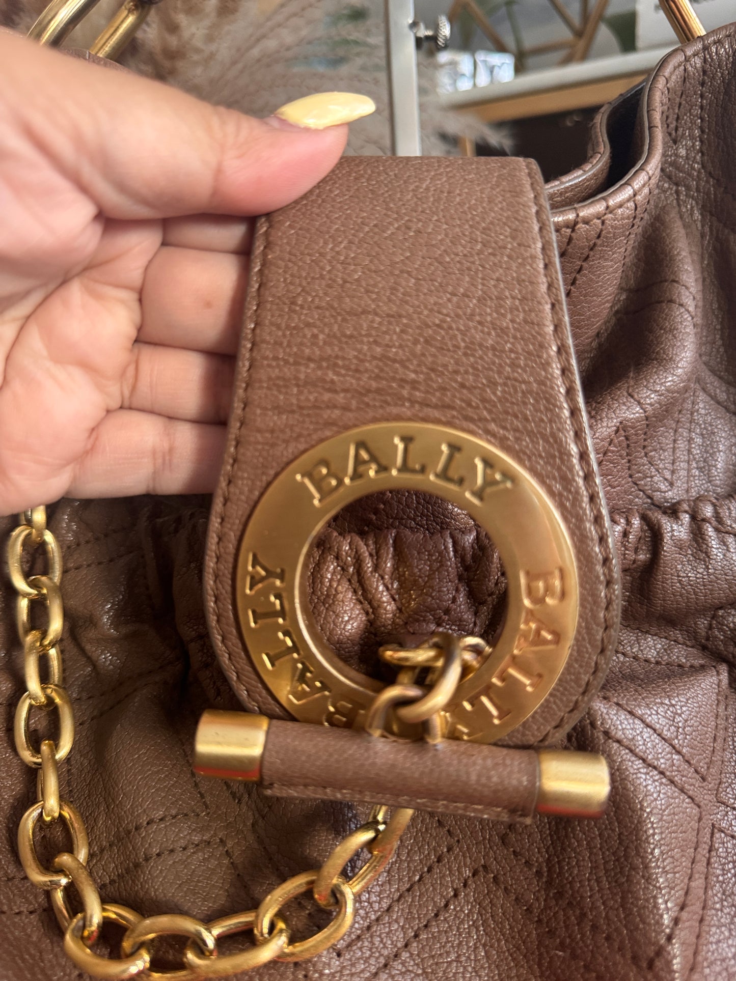 Bally Vintage Quilted Leather Hobo