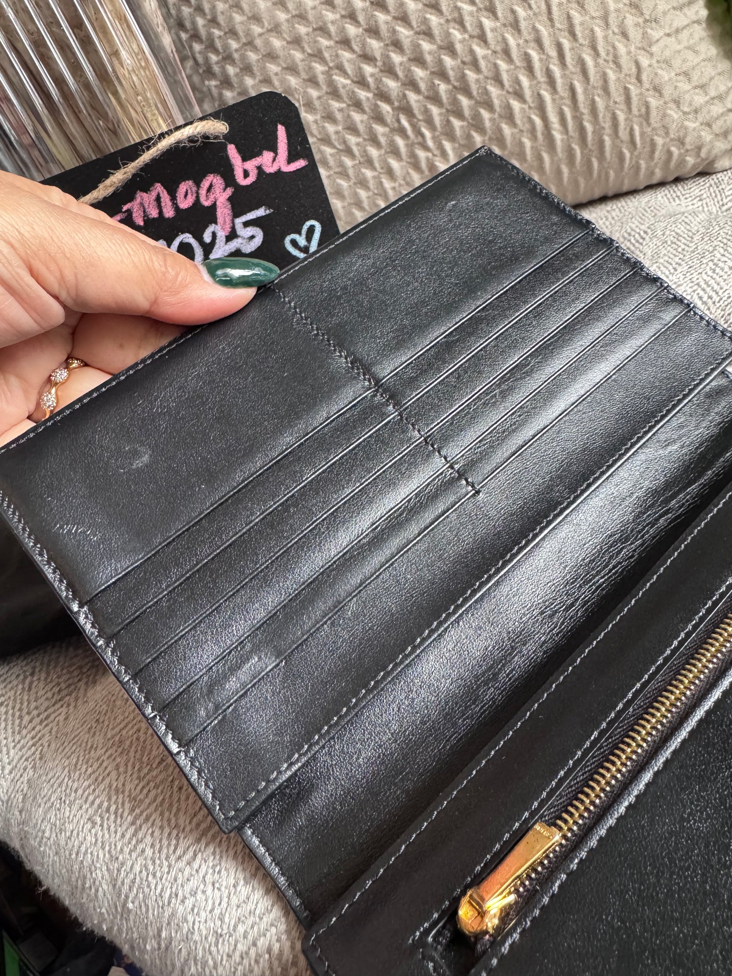 CELINE Large Wallet in Lizard Embossed Calfskin