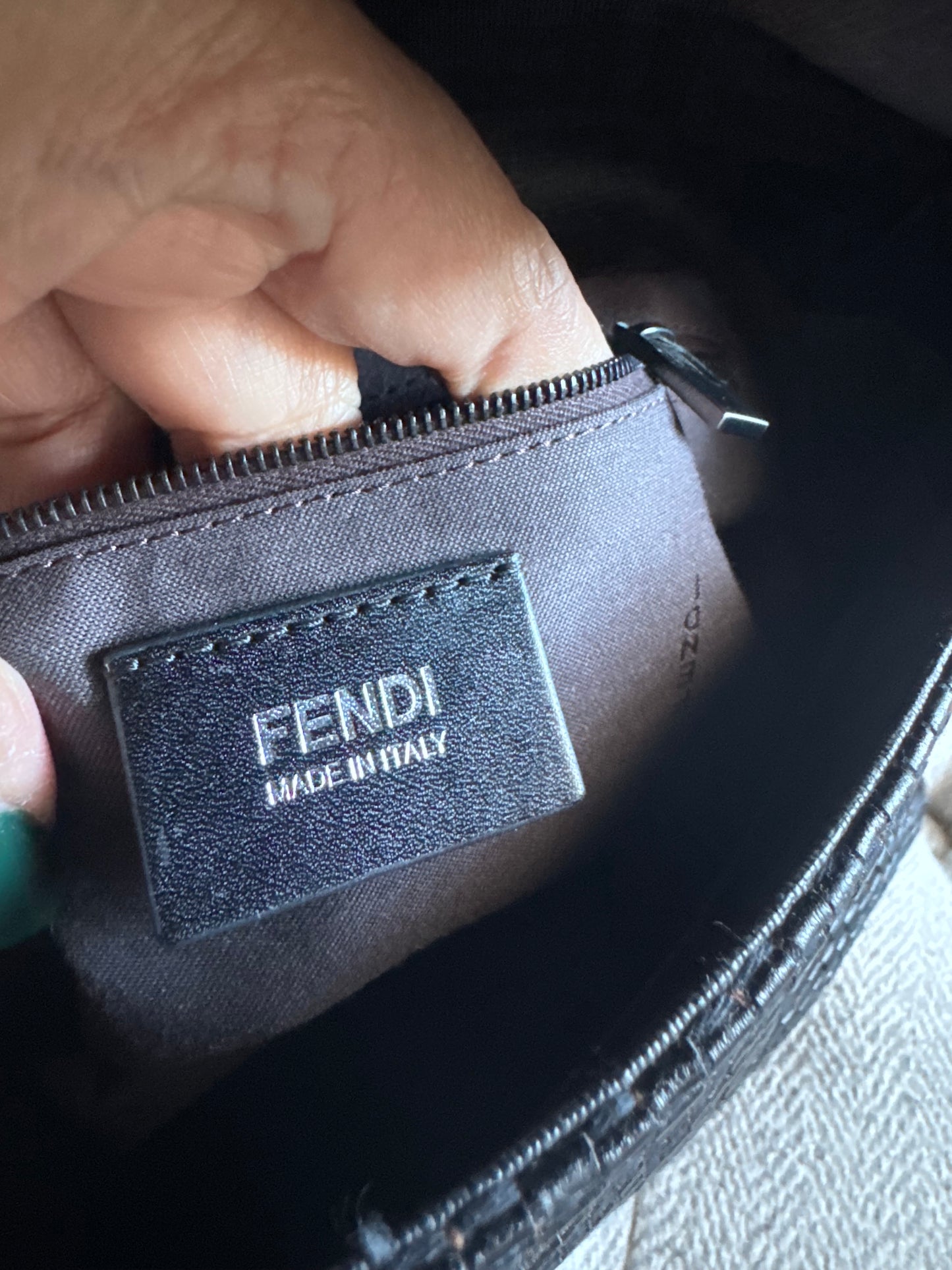 Fendi Leather Weave Mama Baguette