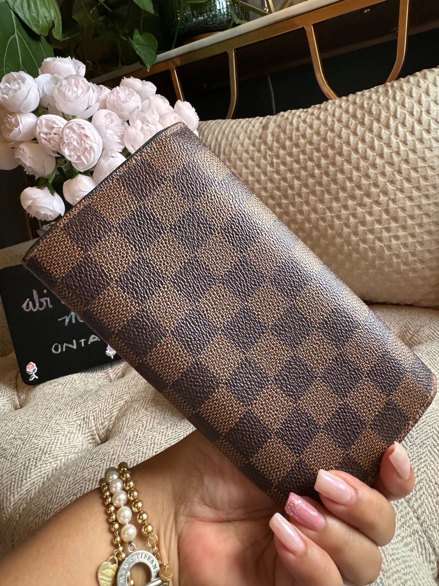 Louis Vuitton Damier Ebene Trunks and Locks Sarah Wallet