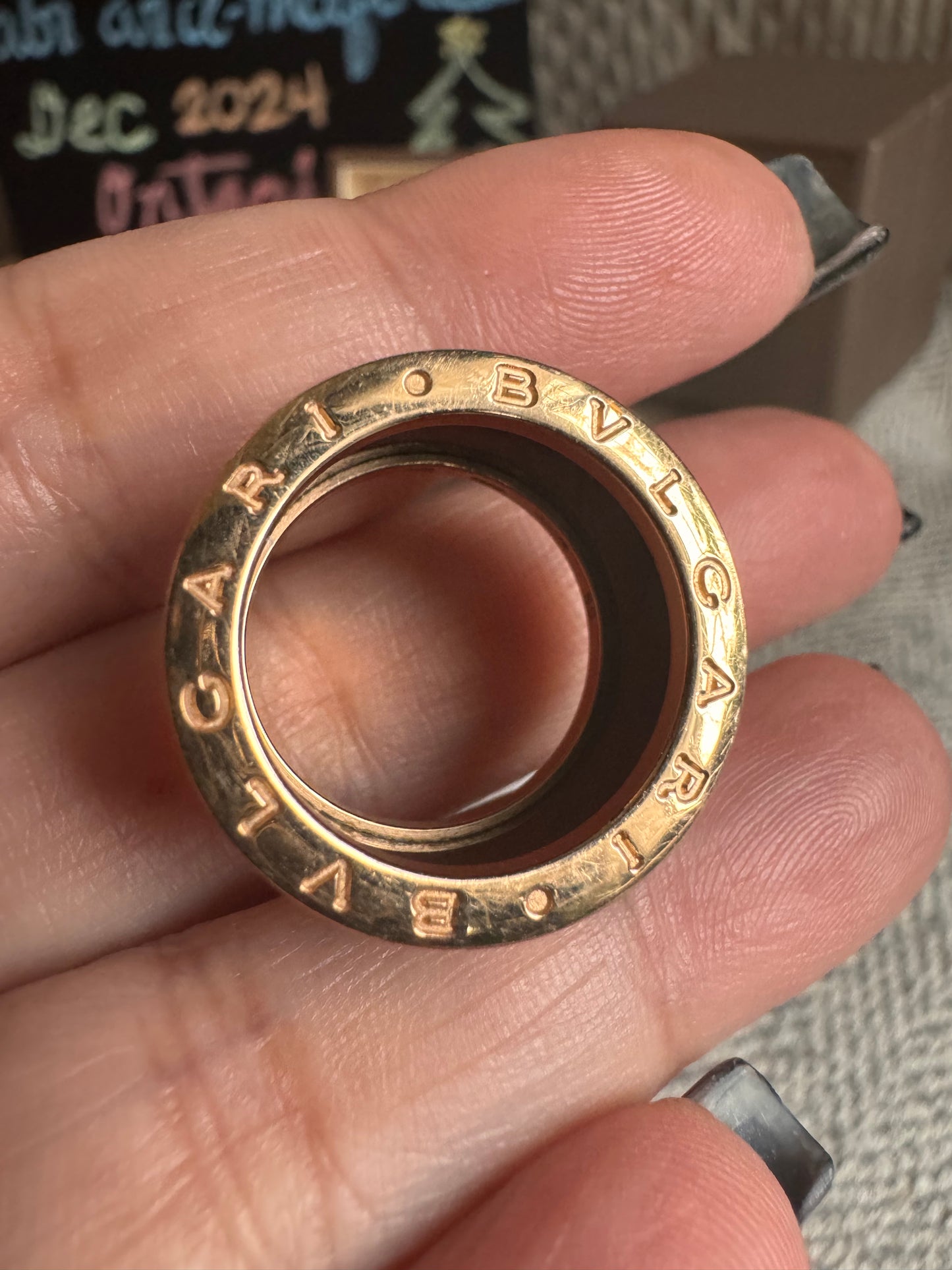 Bulgari B Zero 1 Ring in Rose Gold and Black Ceramic